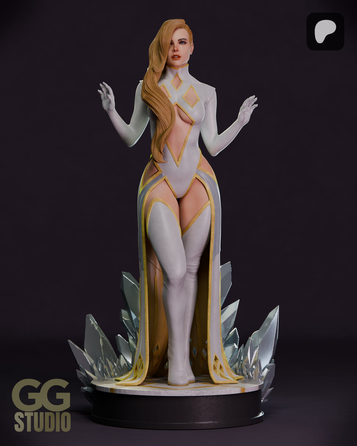 Emma Frost Hellfire Gala Resin Fan Art (Designed by GGStudio)