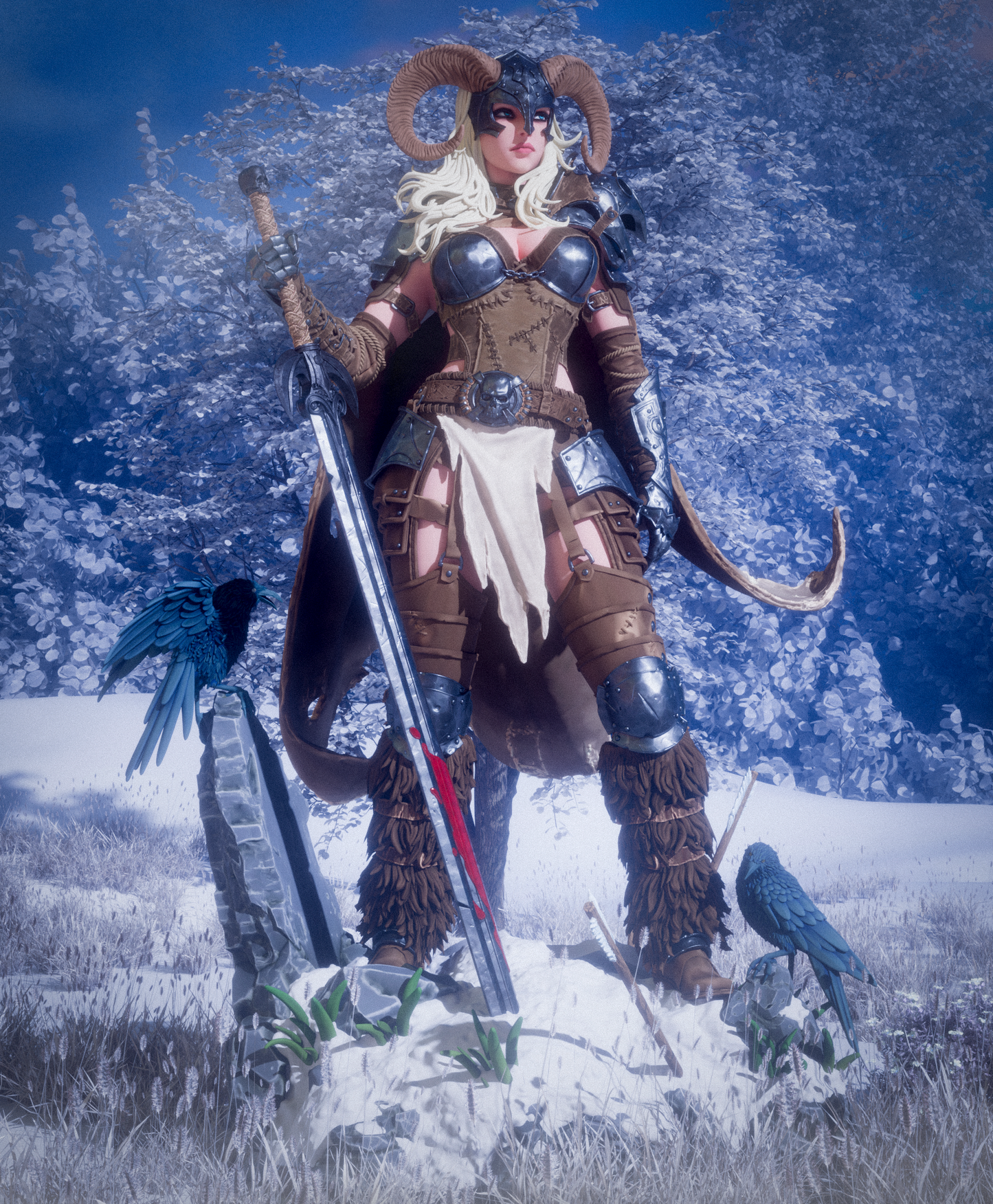 Warrior of the North Resin Art (Design by CA3D)