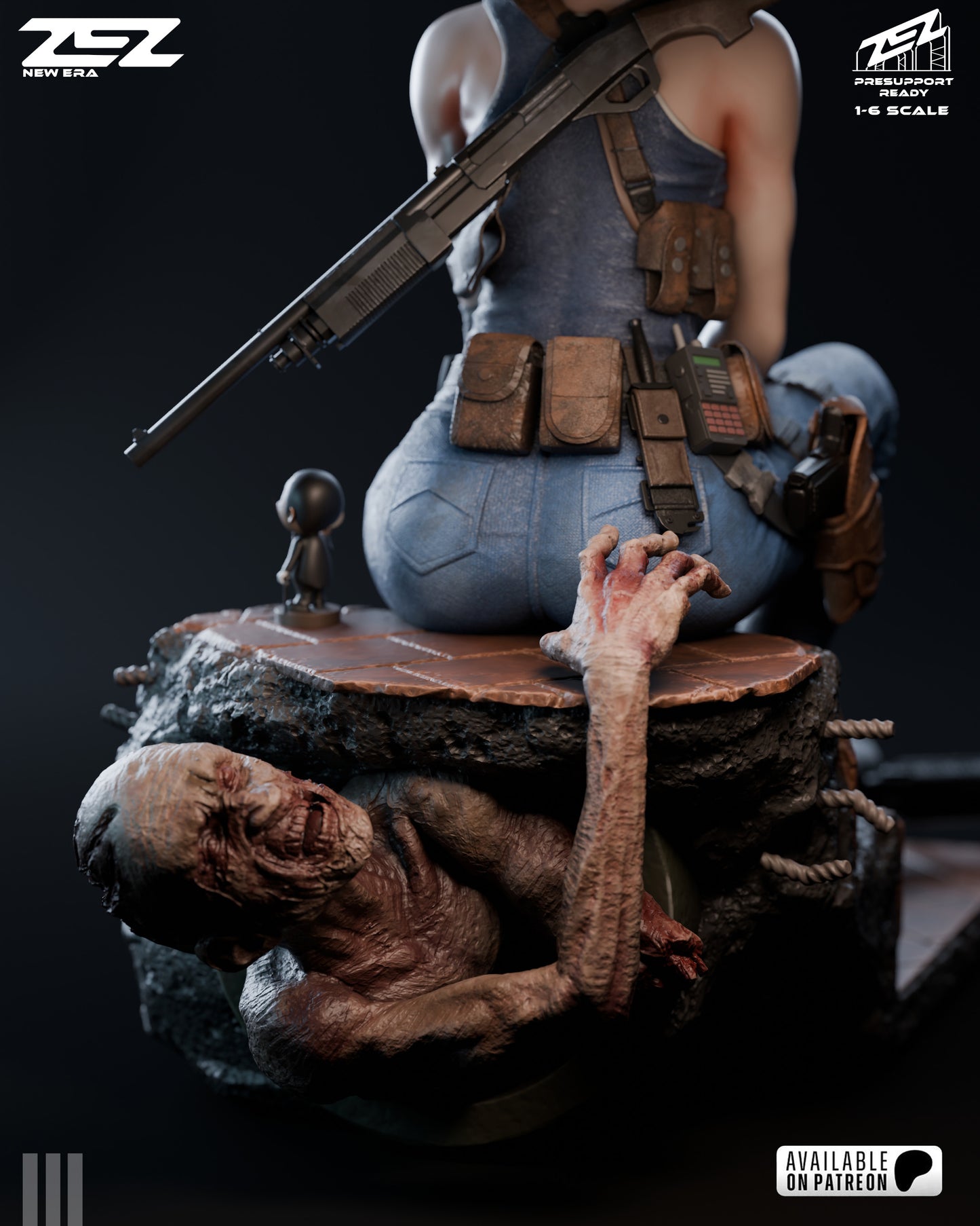 Jill Valentine - Resin Art MTO (Designed by ZEZ Studios)