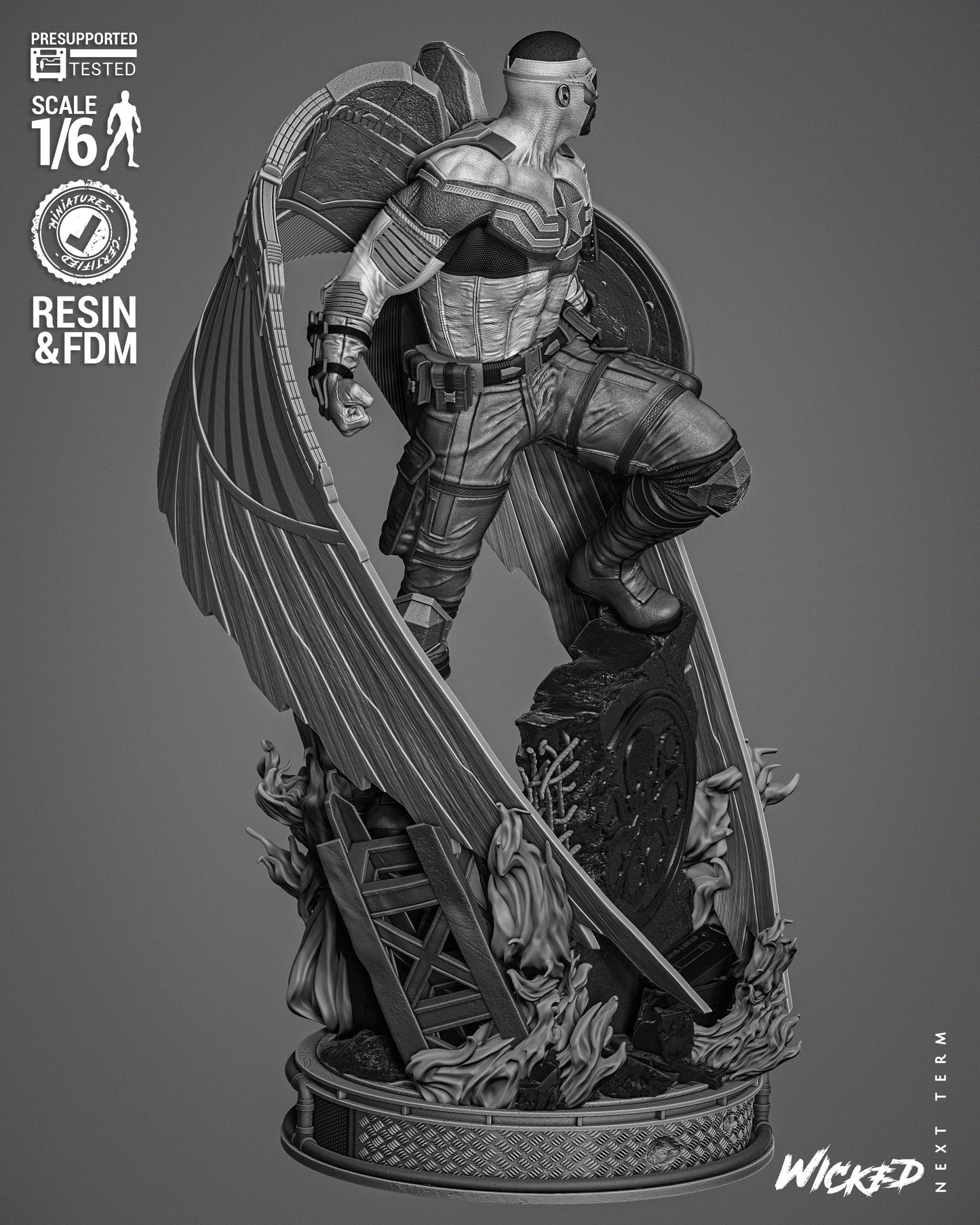 Falcon Resin Fan Art (WS)