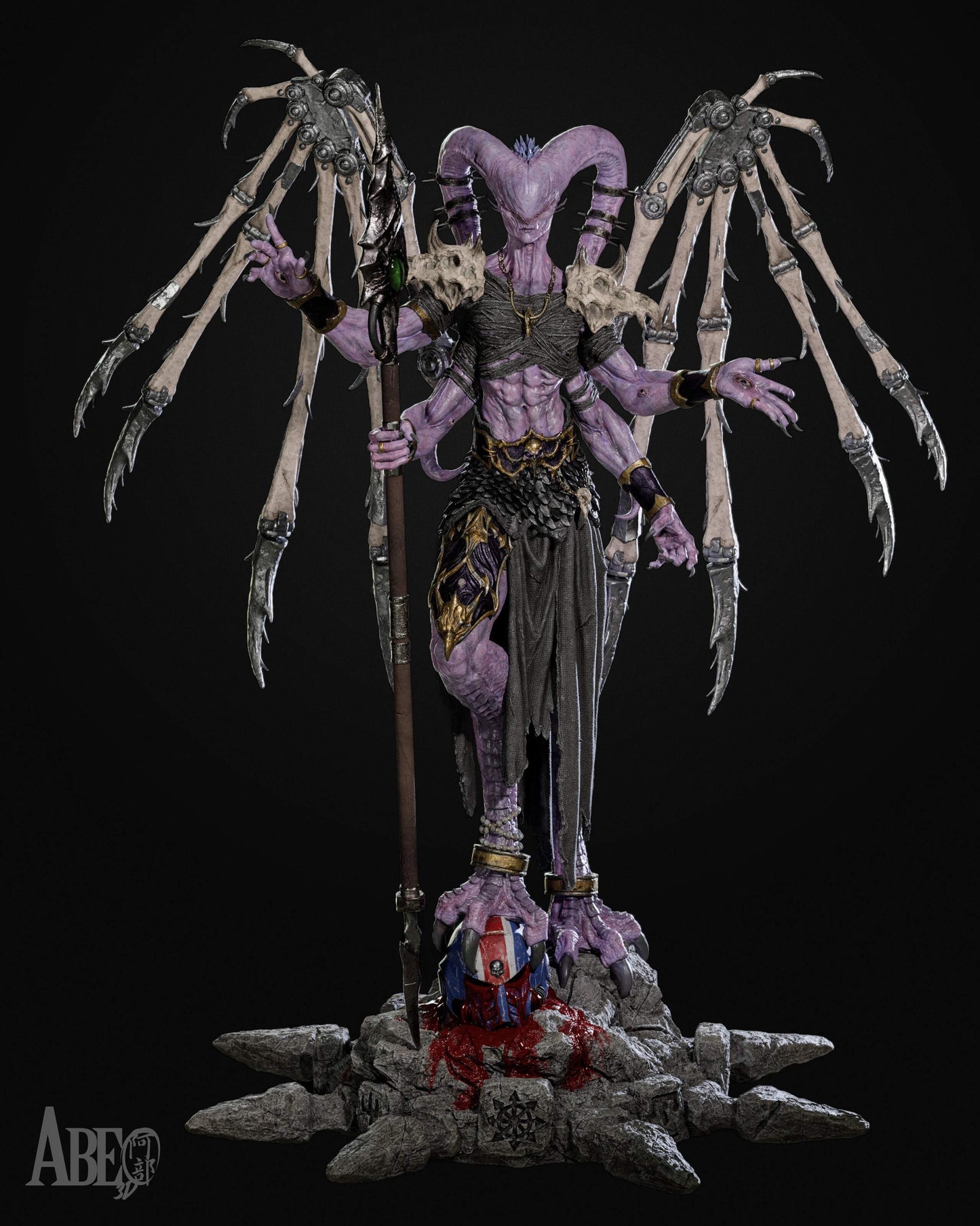Ninefold Sorcerer Resin Art (Design by Abe3D)