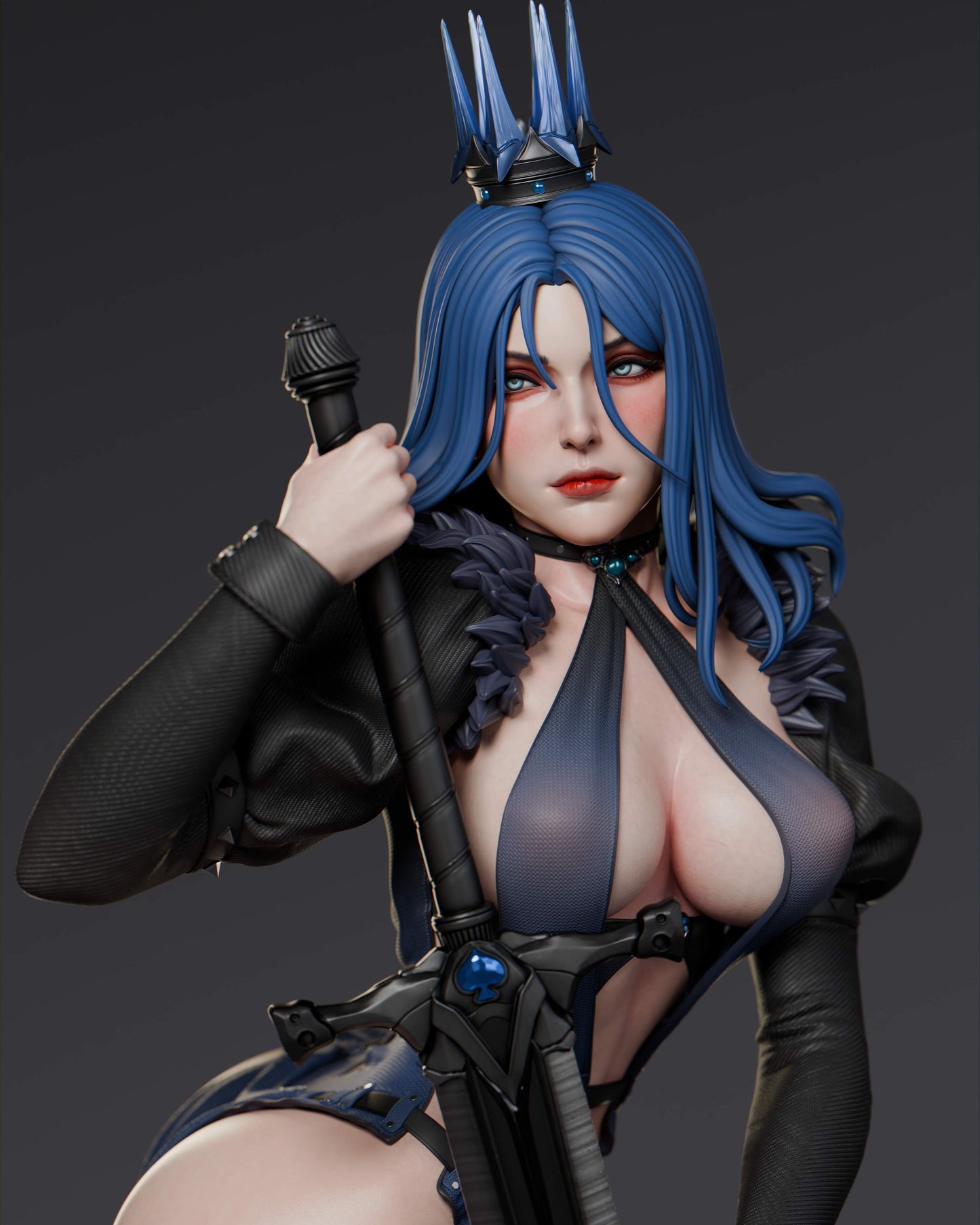 Queen of Spades Resin Art (Design by Abe3D)
