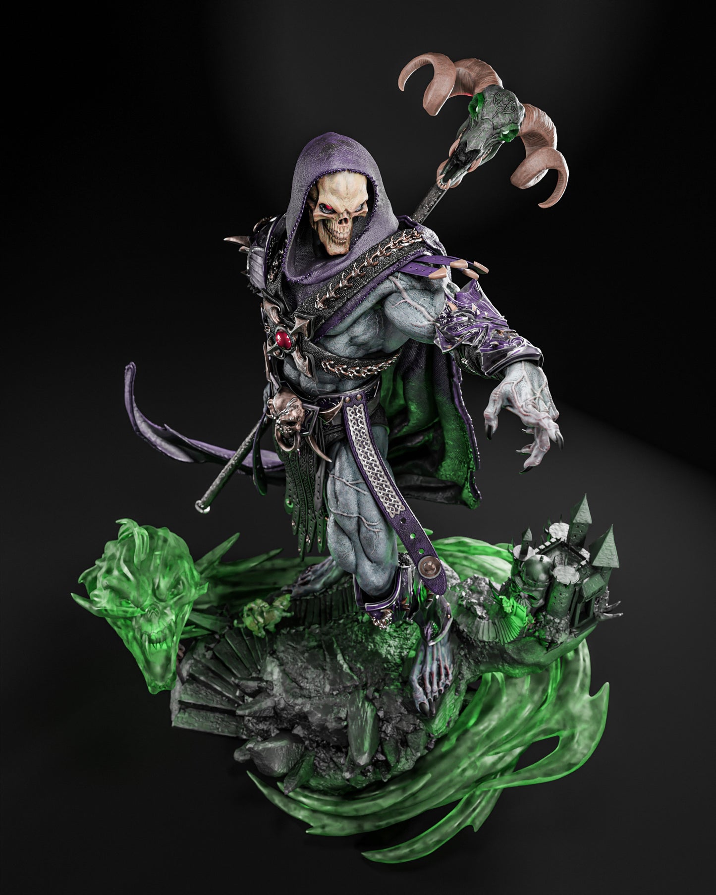 Skeletor Resin Sculpture Fan Art Pro - MTO (ZEZ)