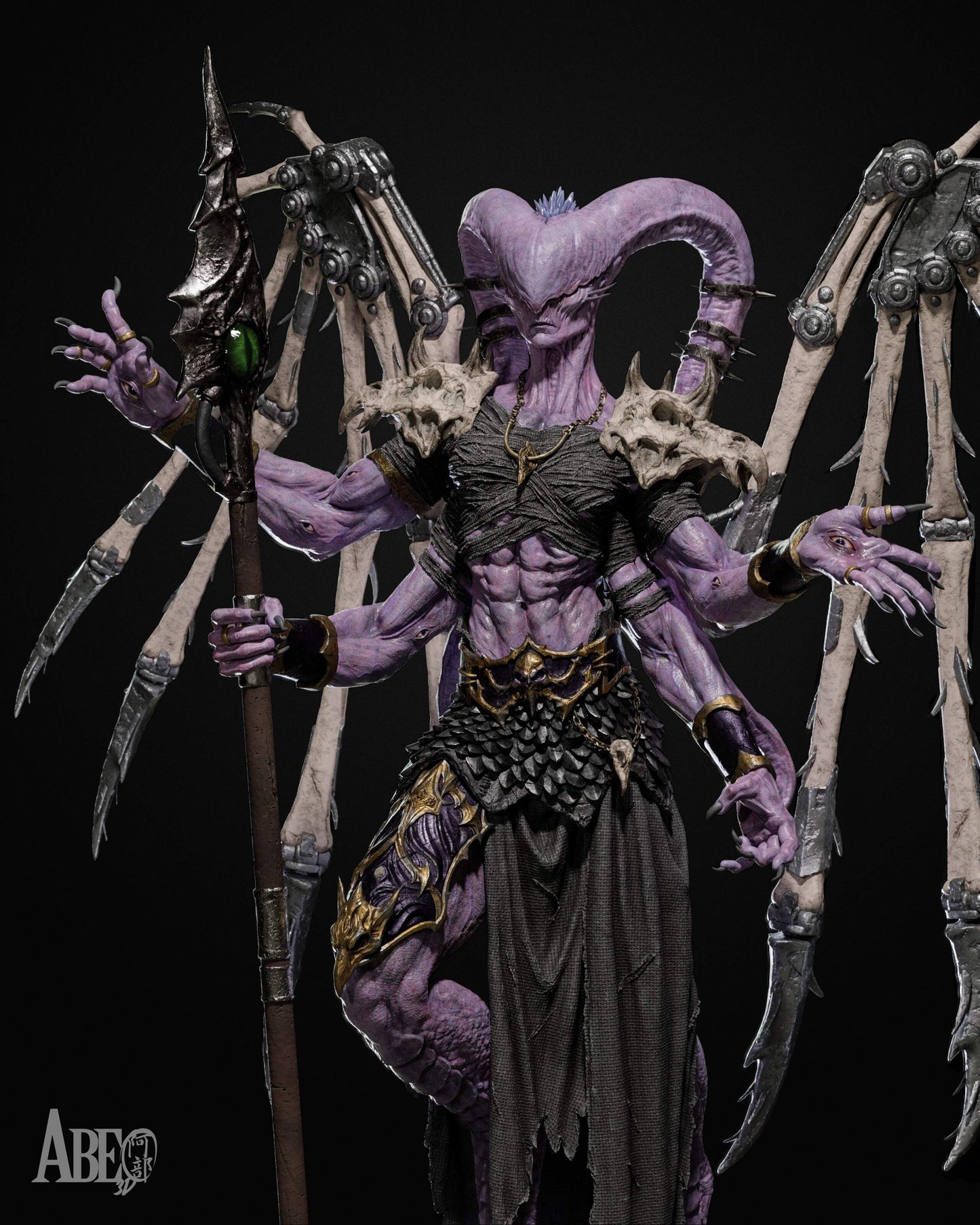 Ninefold Sorcerer Resin Art (Design by Abe3D)