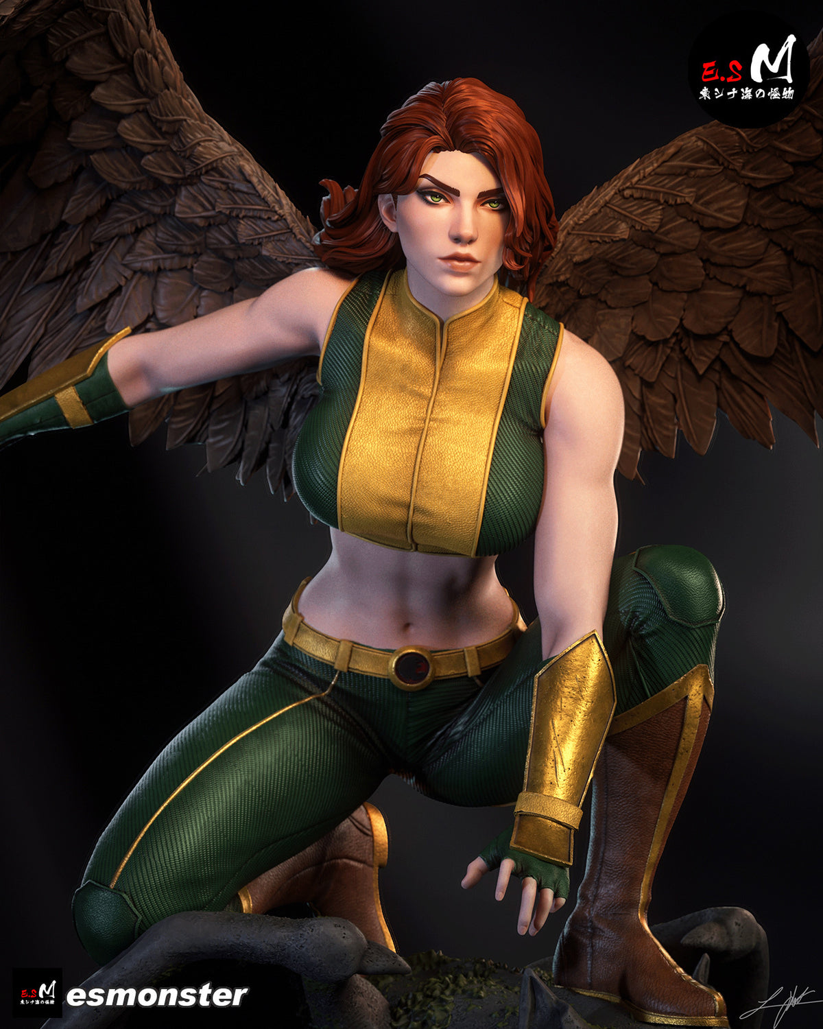 Hawkgirl Resin Art (East Sea Monster Version)