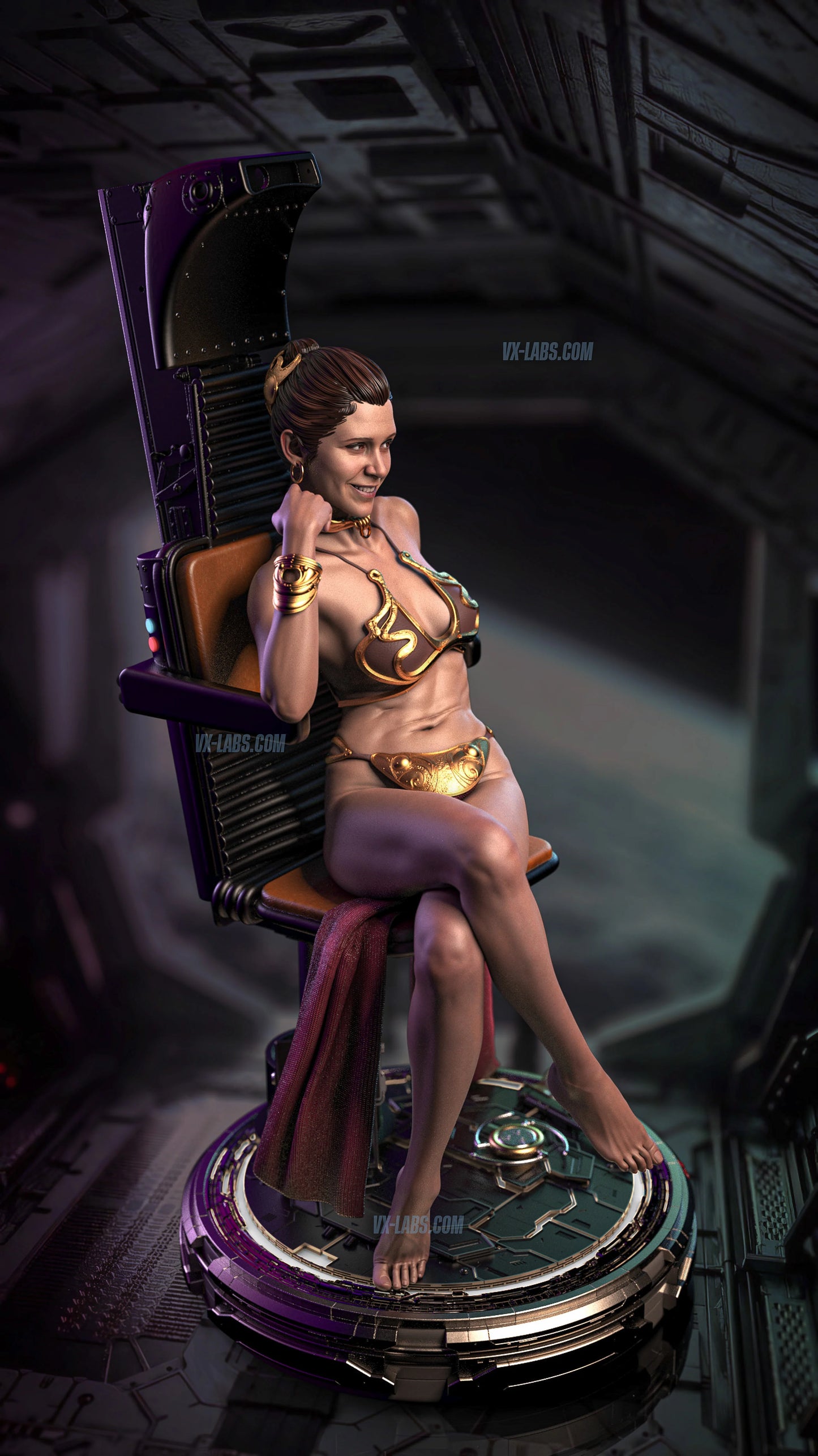 Princess Leia Resin Art (Designed by VXLabs)