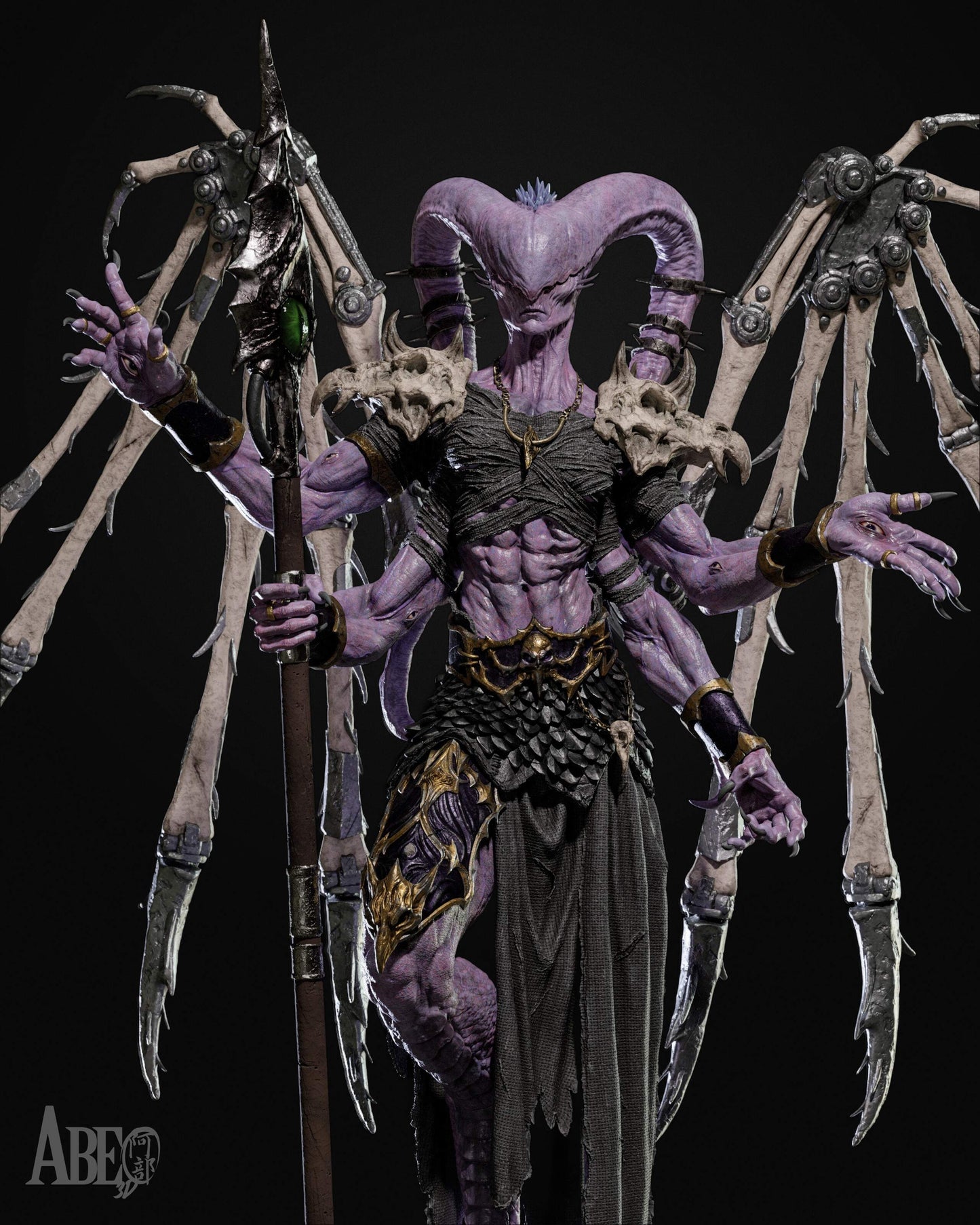 Ninefold Sorcerer Resin Art (Design by Abe3D)