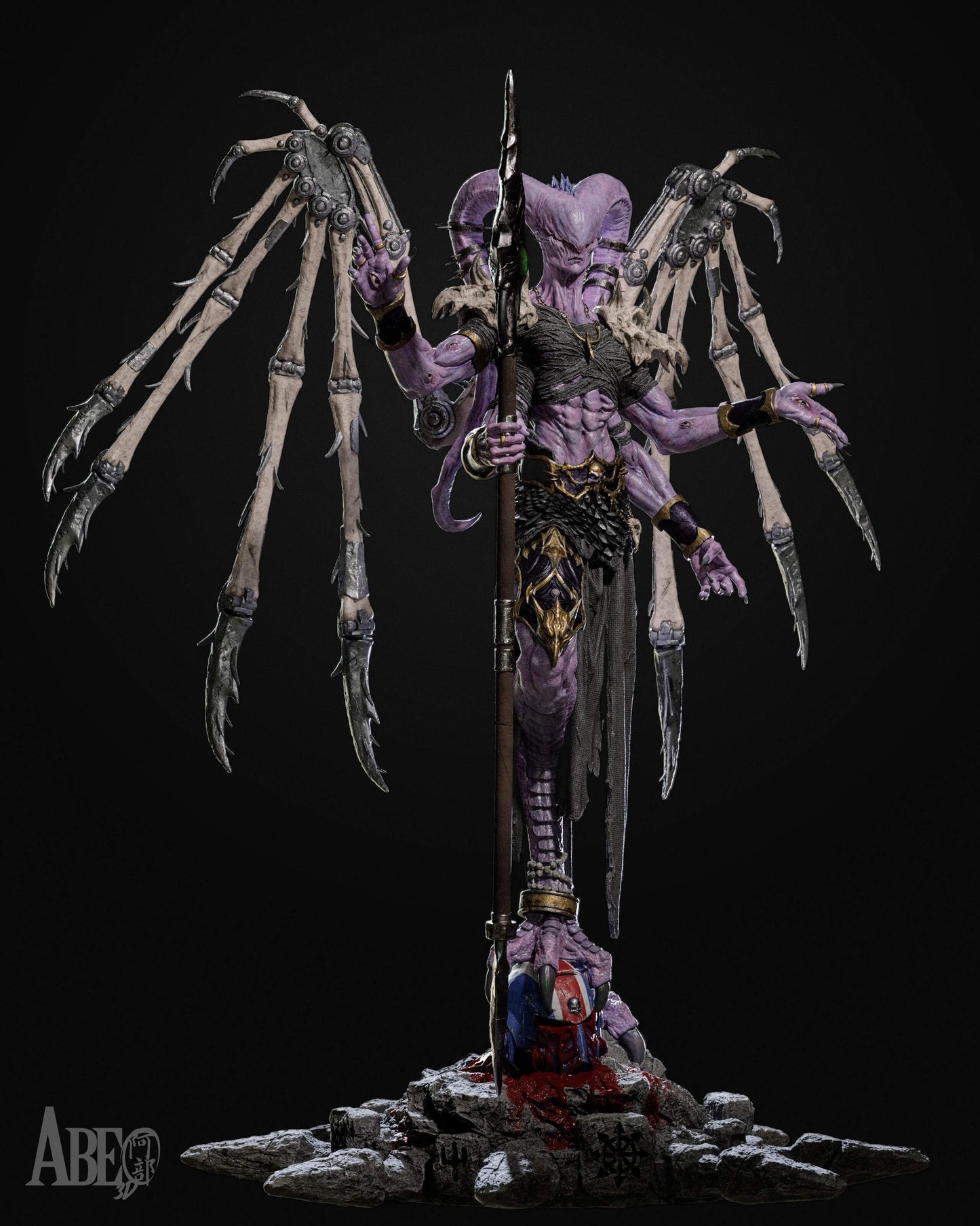 Ninefold Sorcerer Resin Art (Design by Abe3D)