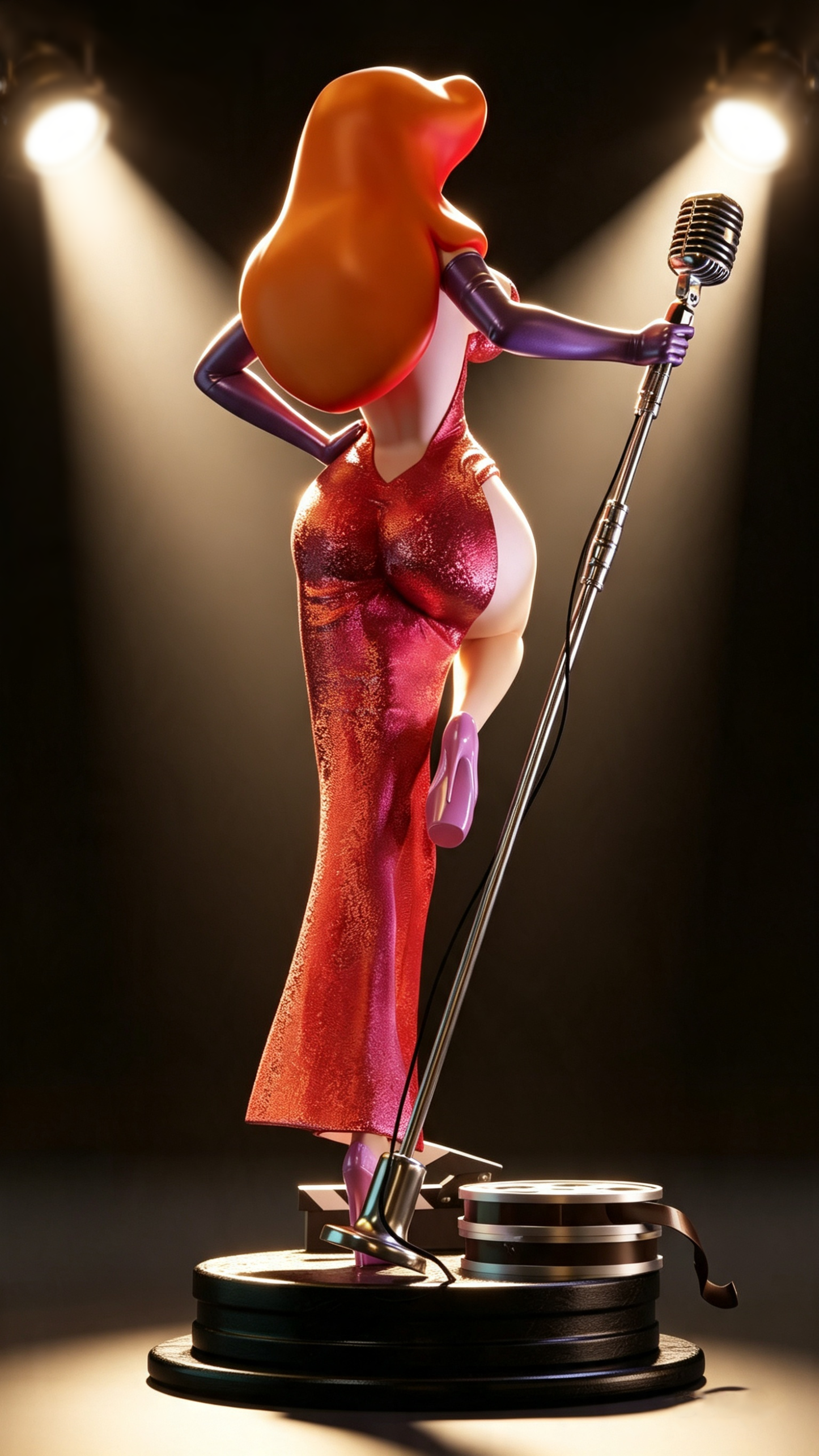 Jessica Rabbit Resin Art (Design by MCM3D Studios)