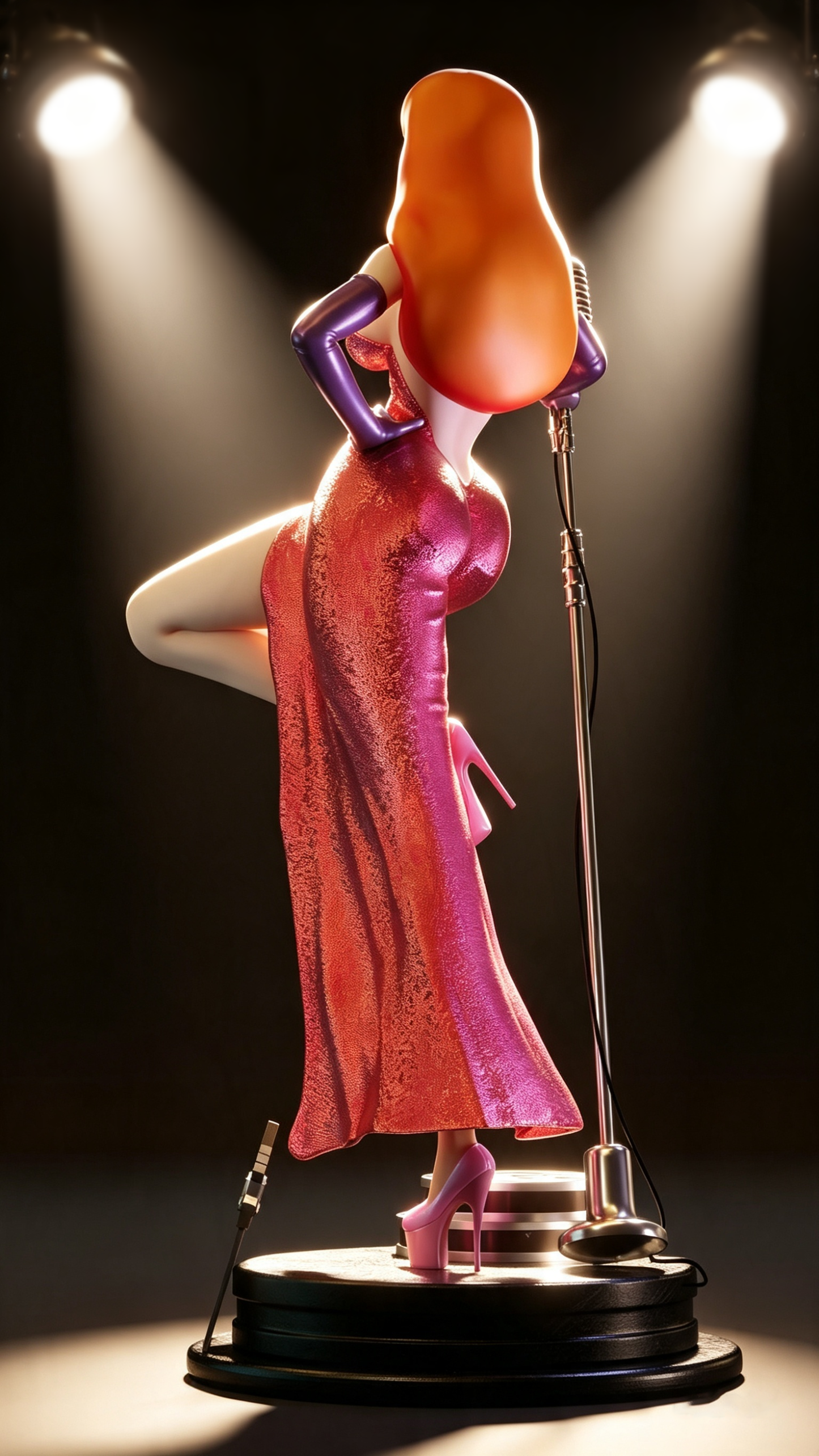 Jessica Rabbit Resin Art (Design by MCM3D Studios)