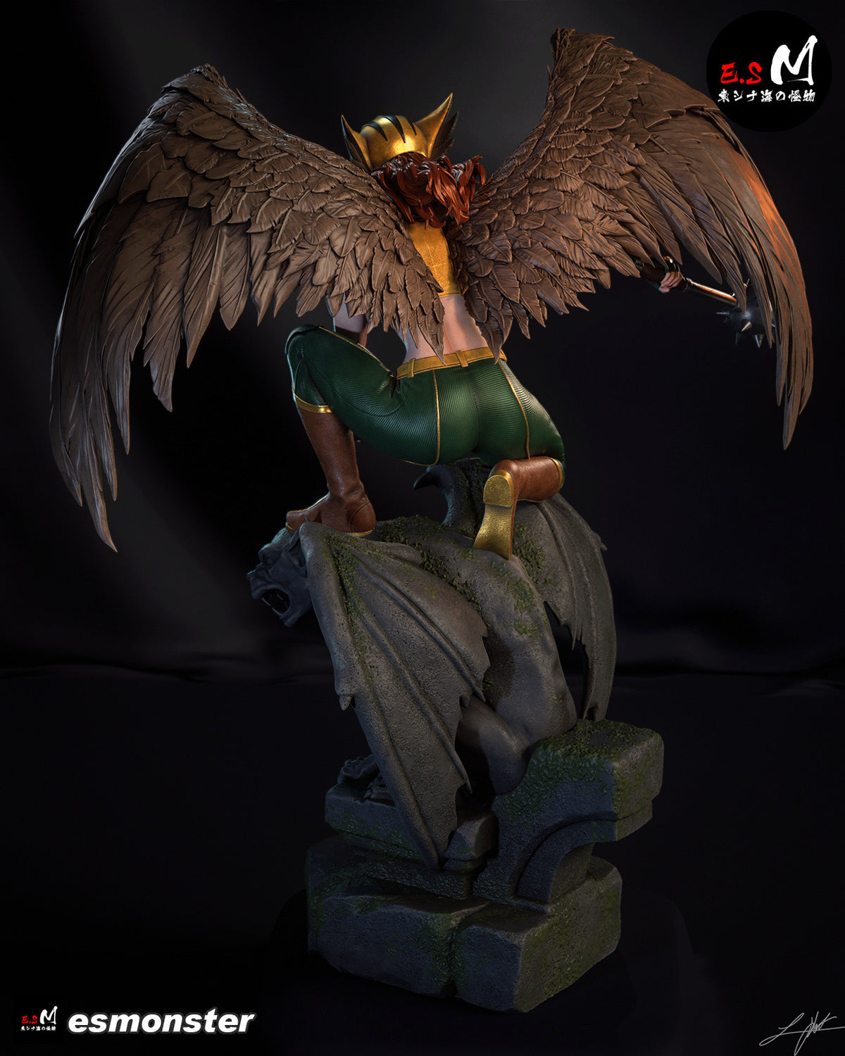 Hawkgirl Resin Art (East Sea Monster Version)