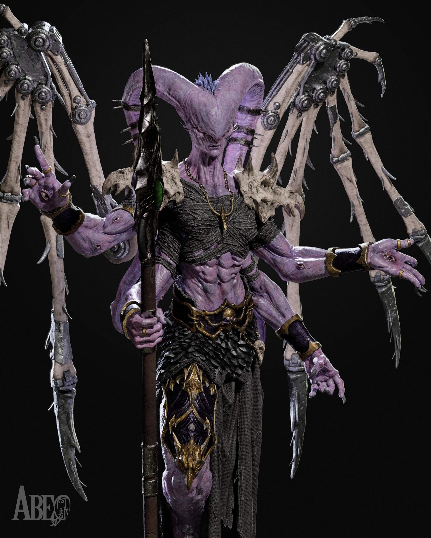 Ninefold Sorcerer Resin Art (Design by Abe3D)