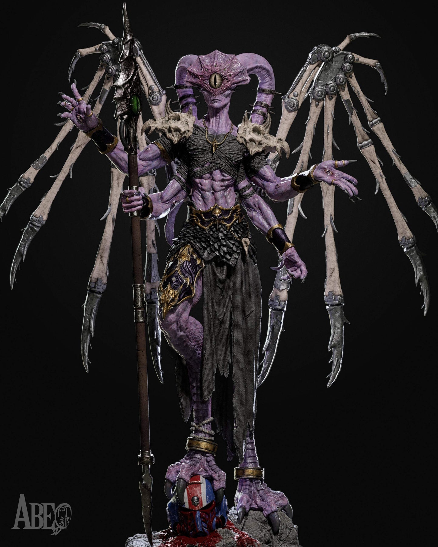 Ninefold Sorcerer Resin Art (Design by Abe3D)
