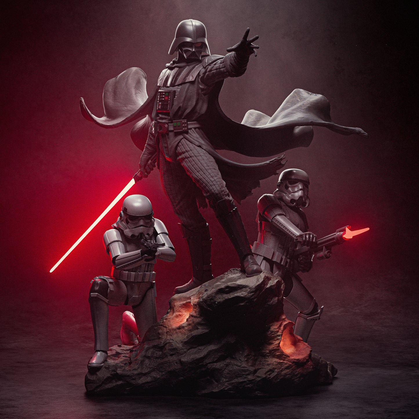 Darth Vader Diorama Resin Fan Art Pro Painted - MTO