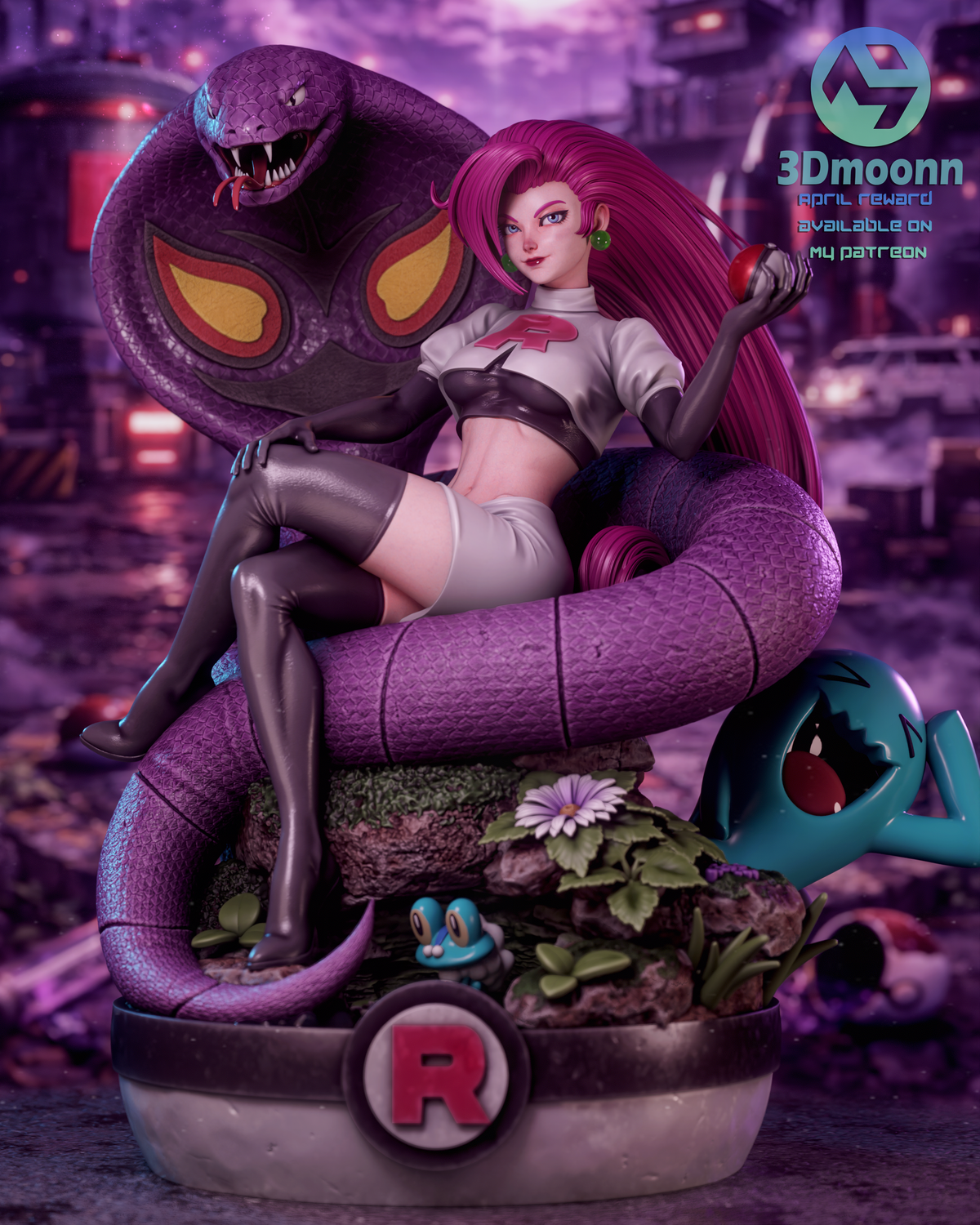Pokemon Jessie Team Rocket Resin Sculpture Fan Art - MTO (3DMoonn)