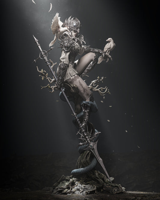 Lenora Queen of Crows Resin Sculpture (Design by CA3D Studios)