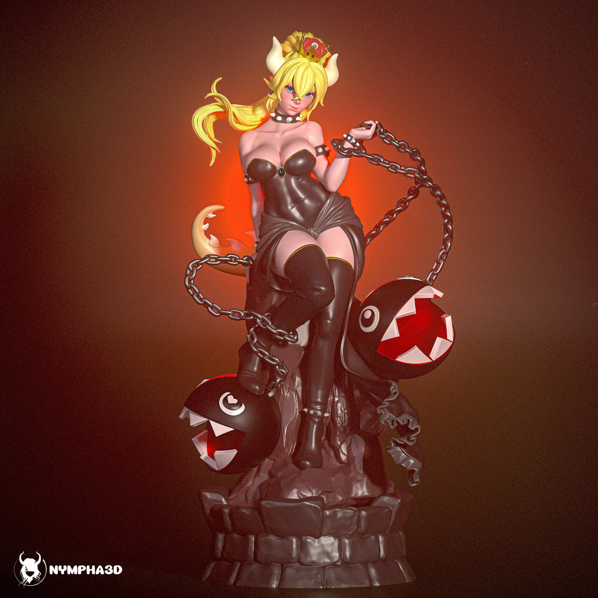 Bowsette Resin Art (Nympha3D)