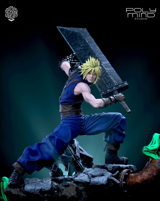 Cloud Final Fantasy Resin Art (PolyMind Version)
