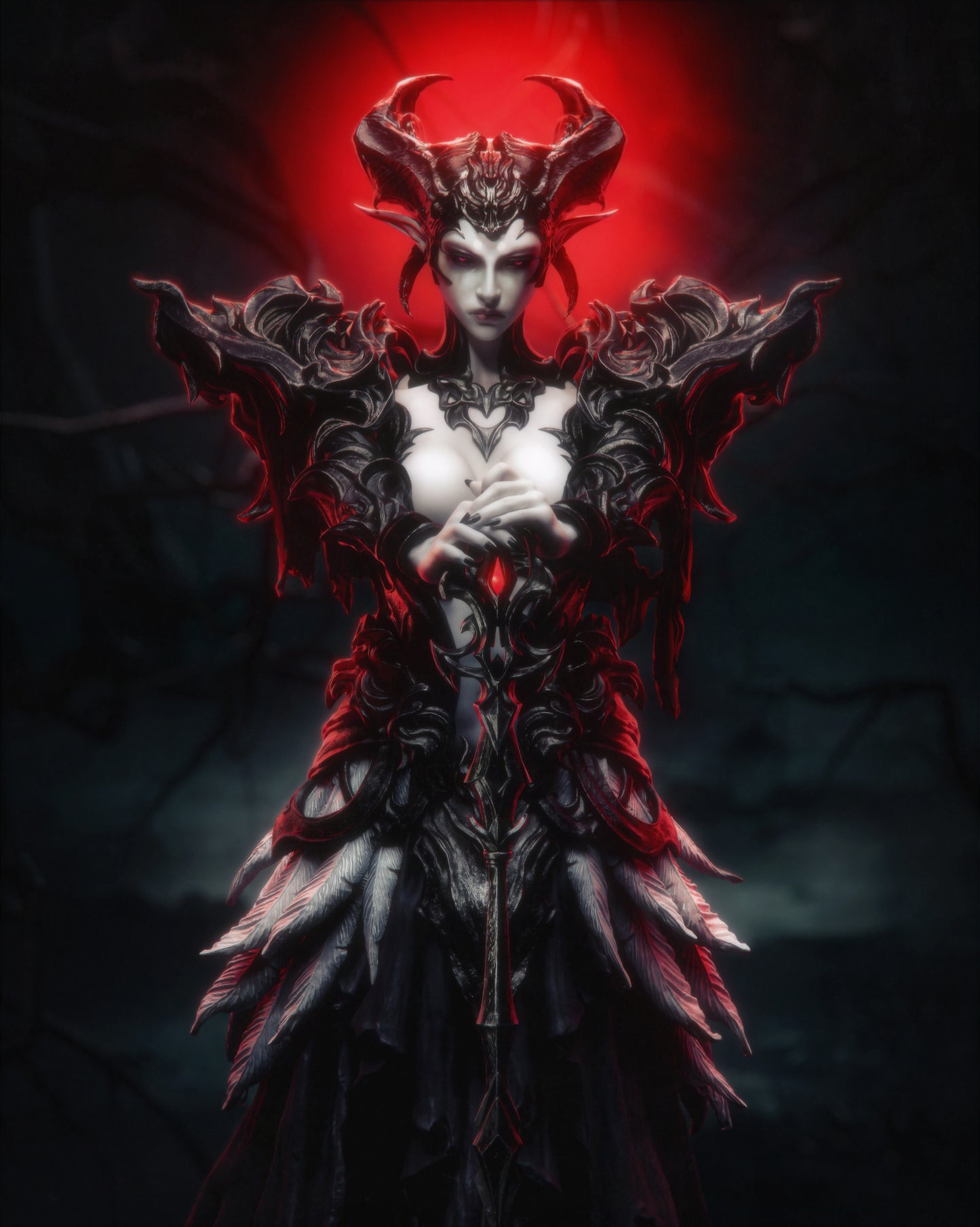 Queen of the Ashen Vale Resin Art - MTO (Design by CA3D)