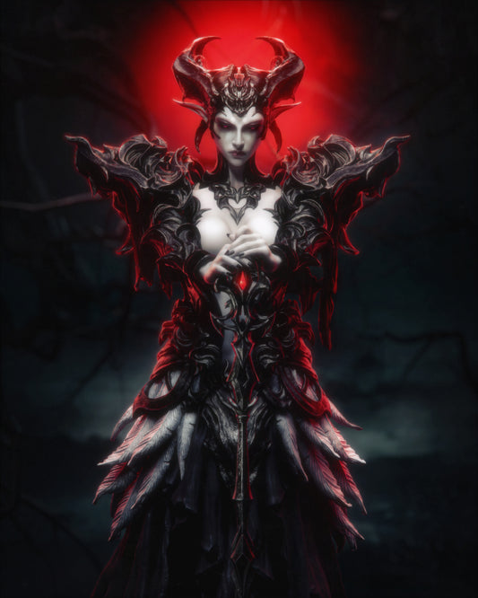 Queen of the Ashen Vale Resin Art - MTO (Design by CA3D)