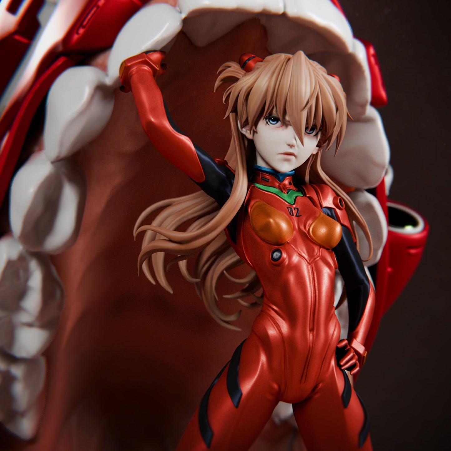 Asuka + Eva Diorama Resin Fan Art - MTO