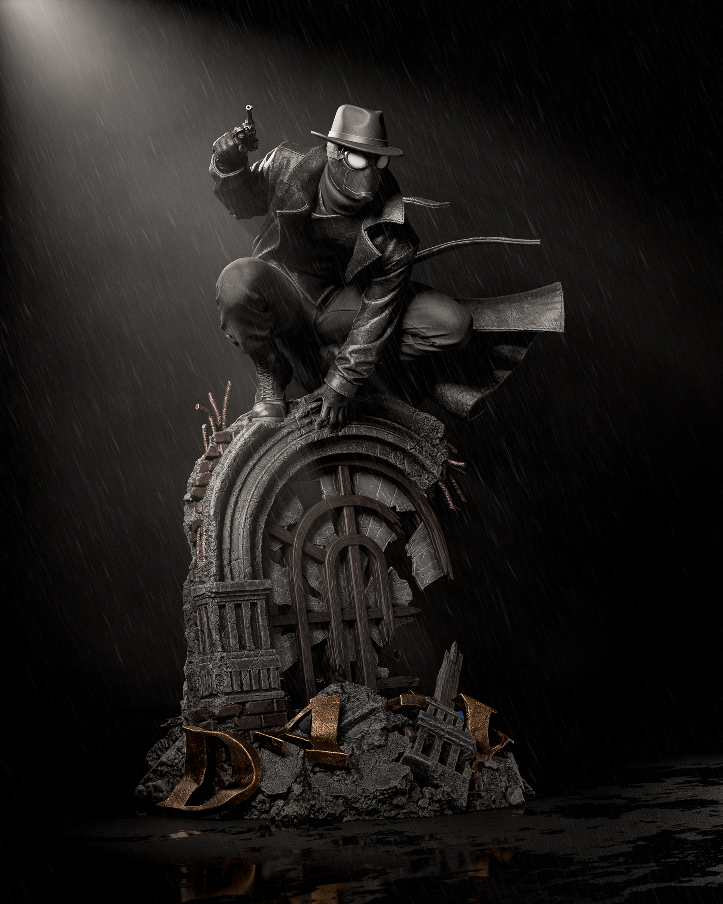 Spider Man Noir Resin Art - MTO (Design by CA3D)