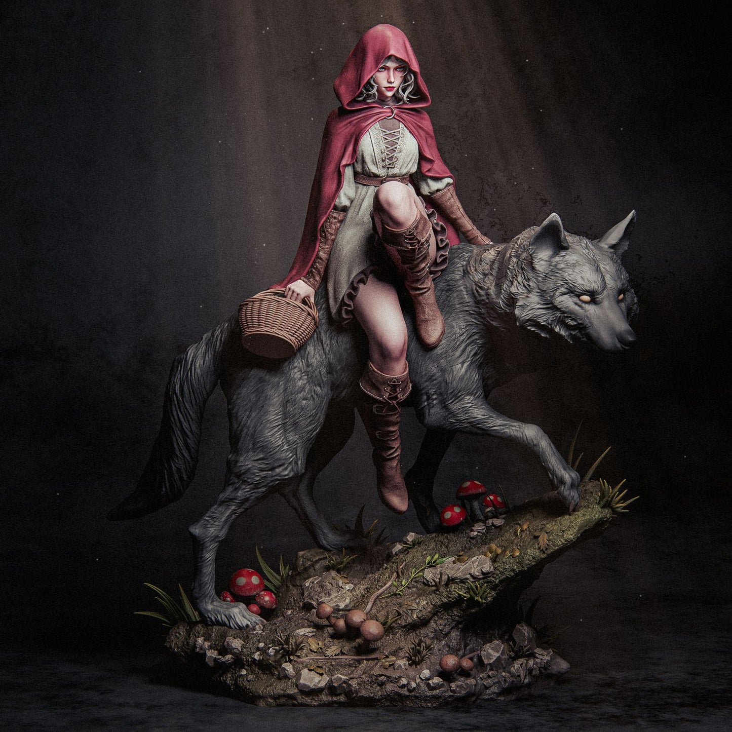 Red Riding Hood Collectible Resin Fan Art Pro Painted - MTO