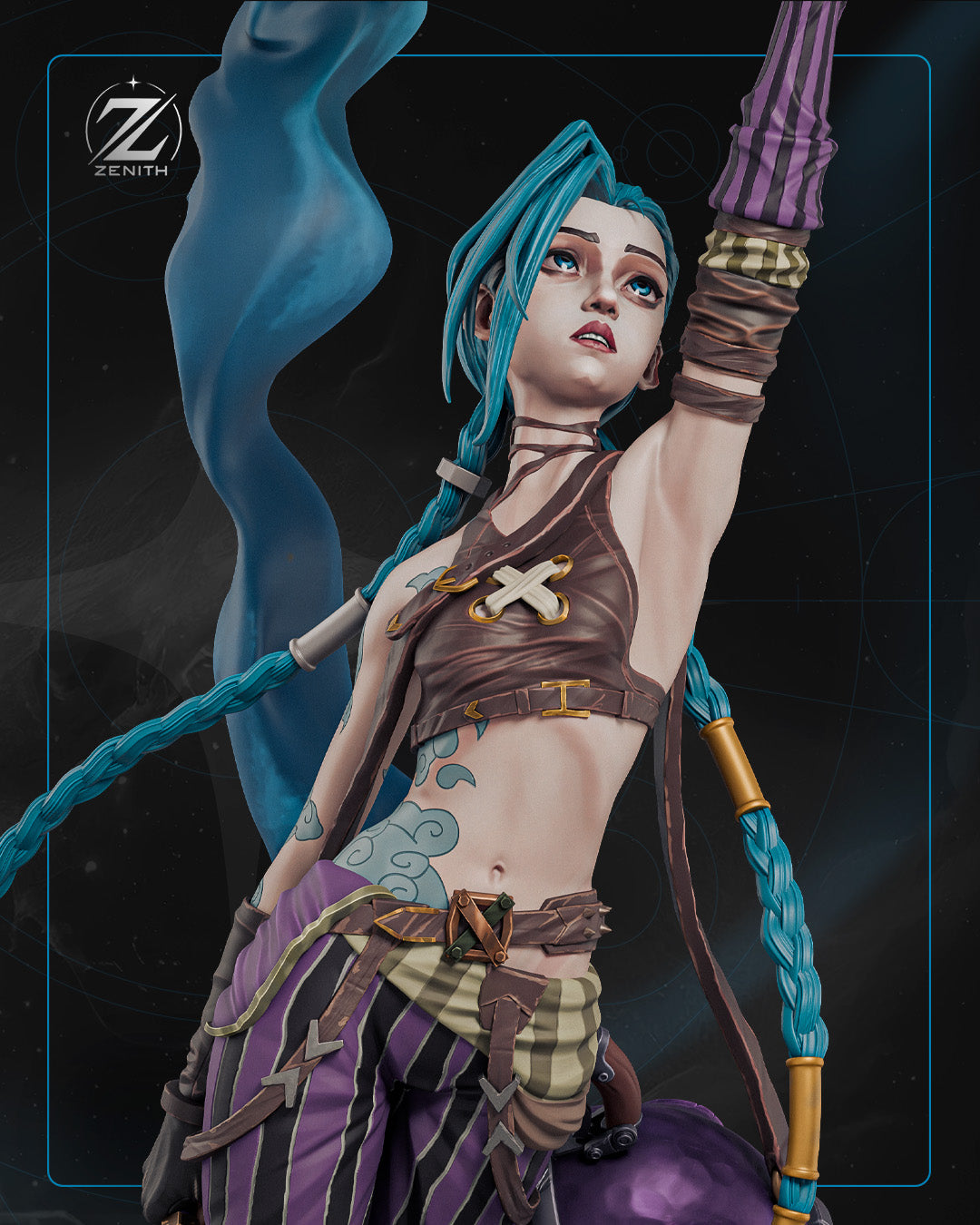 Jinx Arcane Resin Art (Design by Zenith)