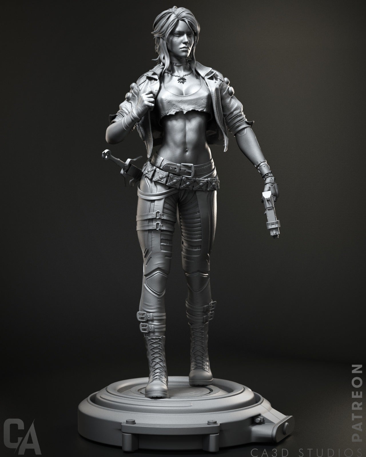 Cyberpunk Ciri Collectible Resin Fan Art Pro Painted - MTO