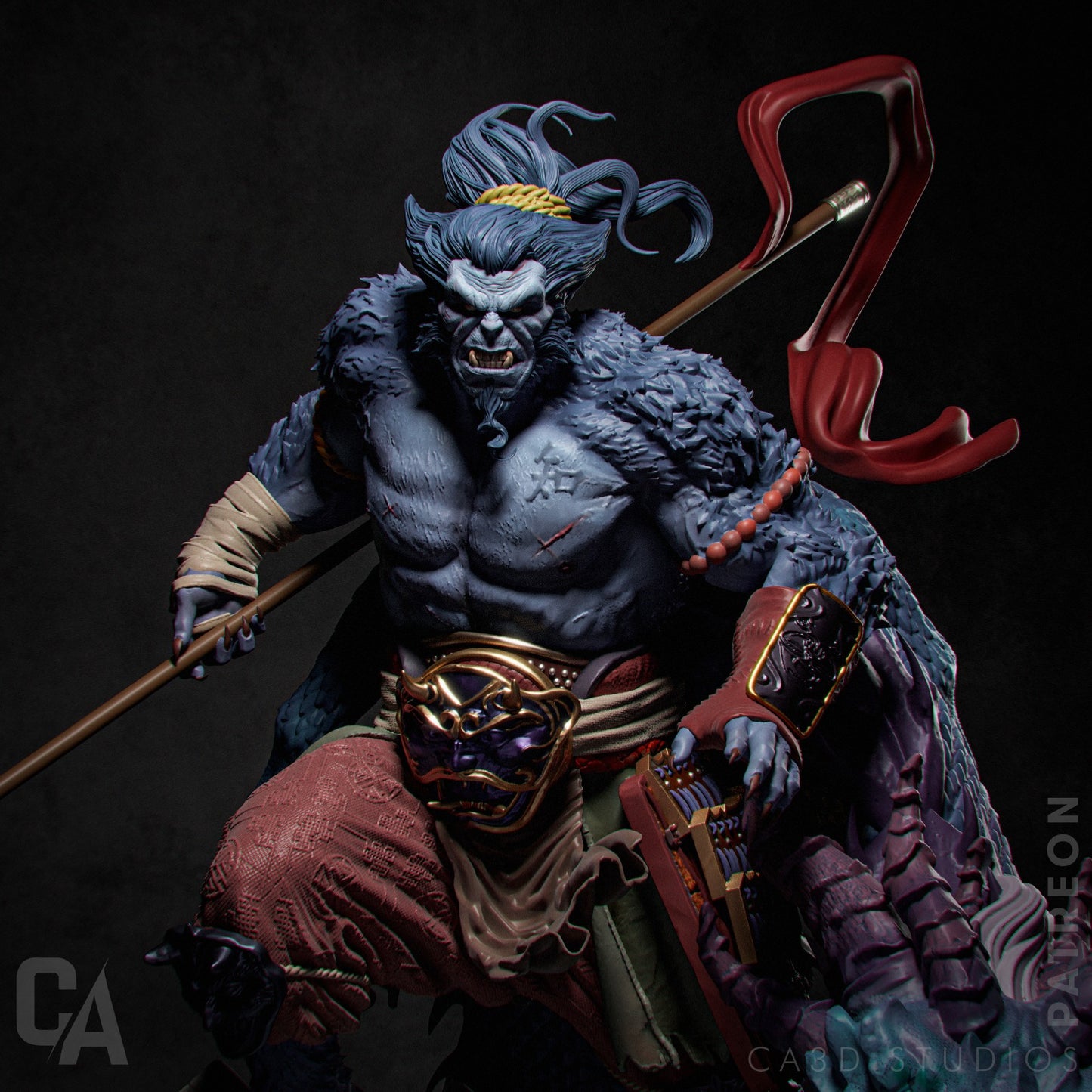 Beast Samurai Collectible Resin Fan Art Pro Painted - MTO