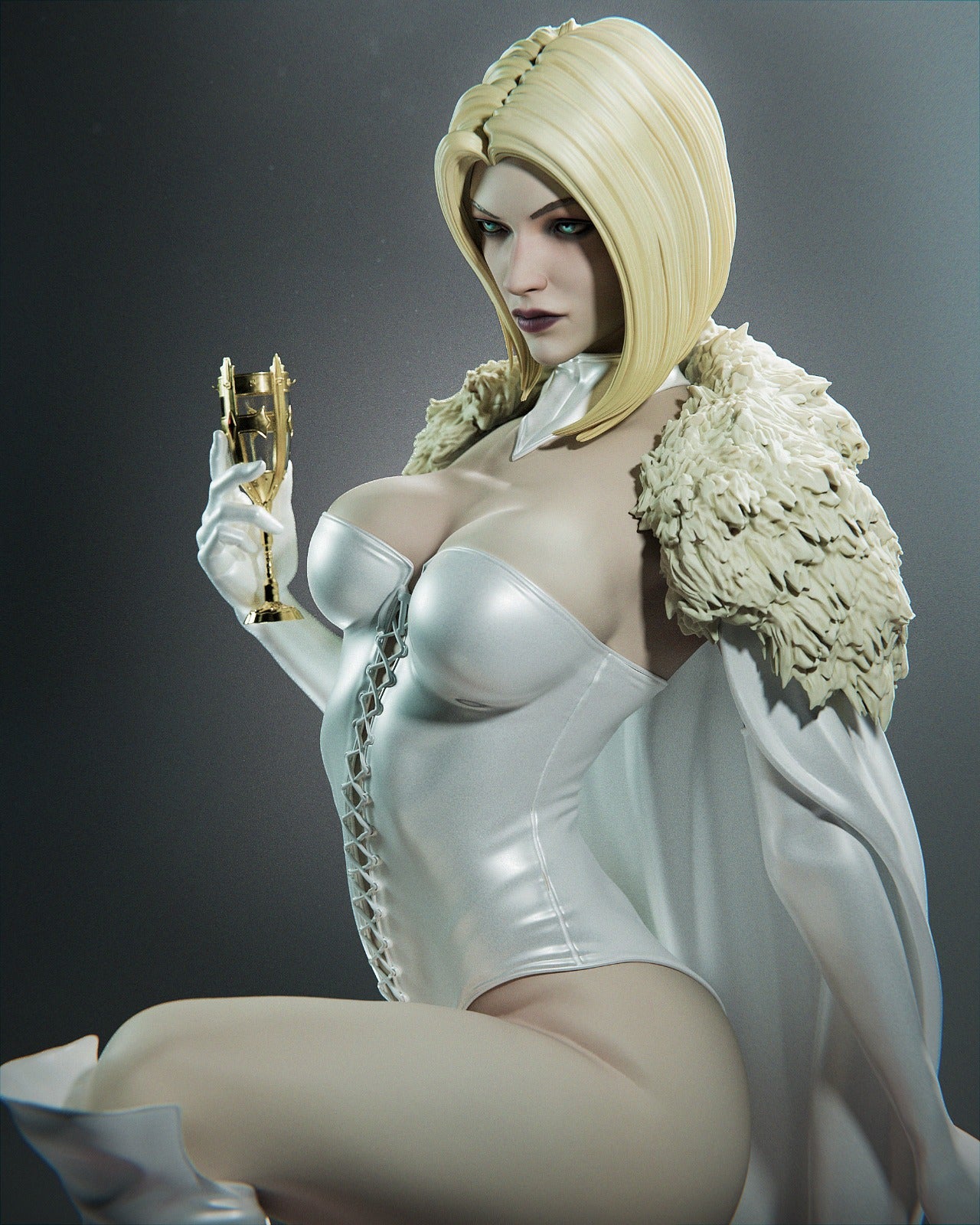 Emma Frost Collectible Resin Fan Art Pro Painted - MTO