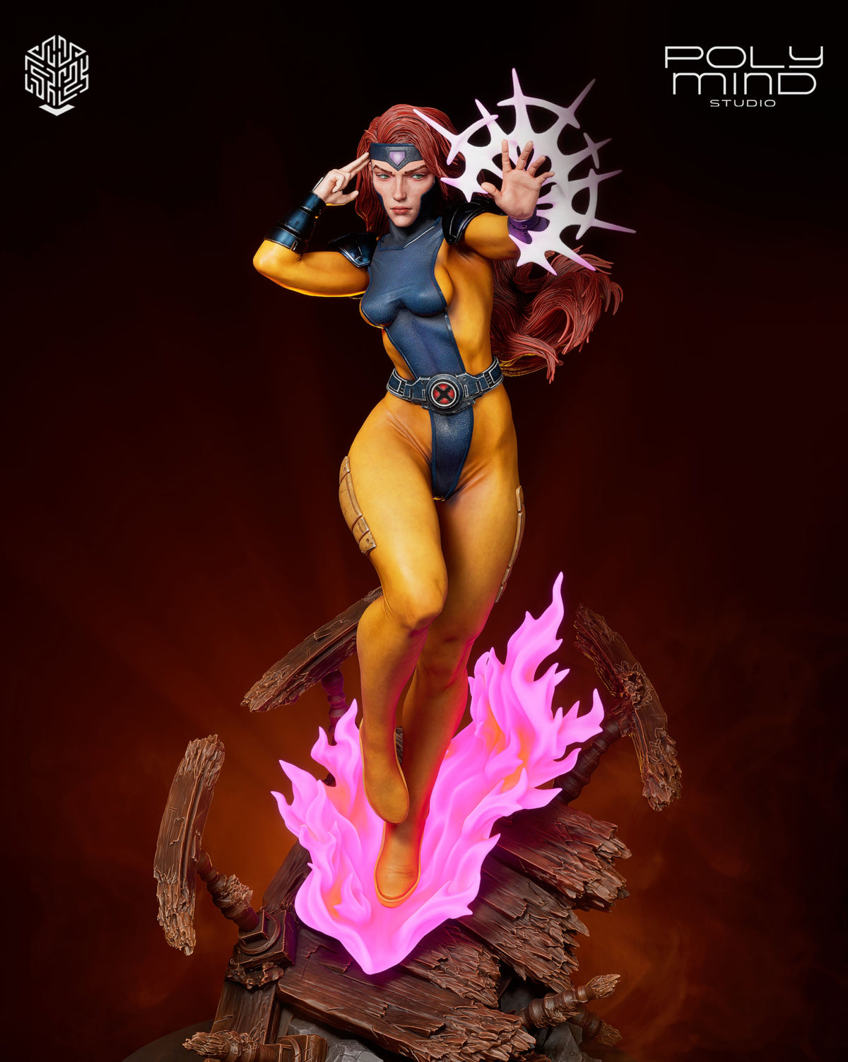 Jean Grey Resin Art (PolyMind Version)