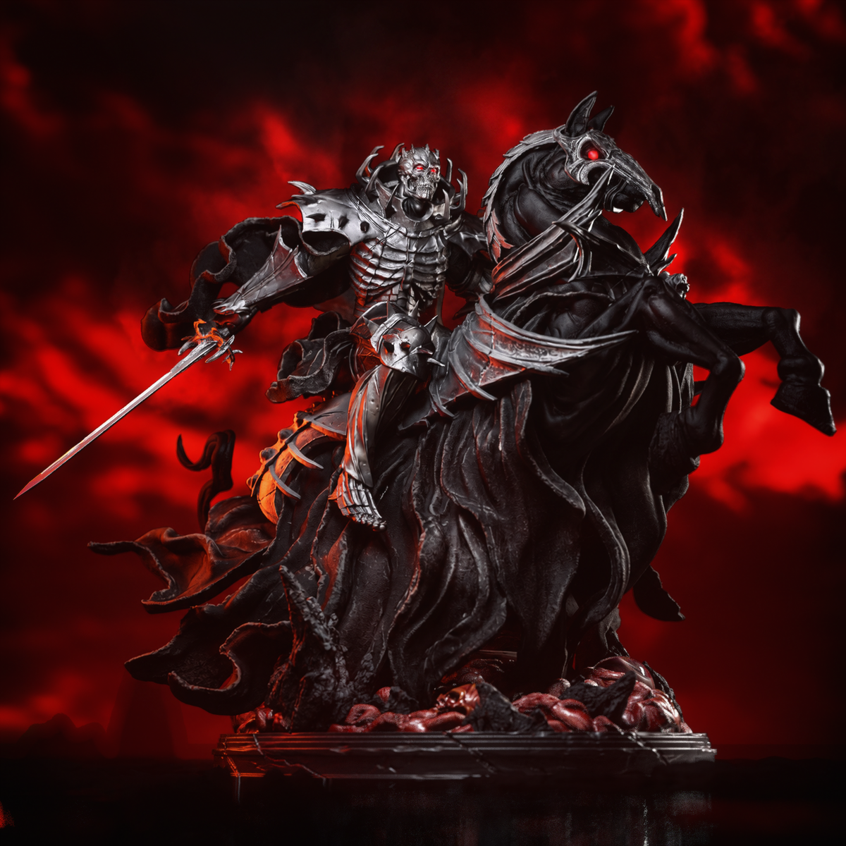 Skull Knight Collectible Resin Art (Design by CA3D)