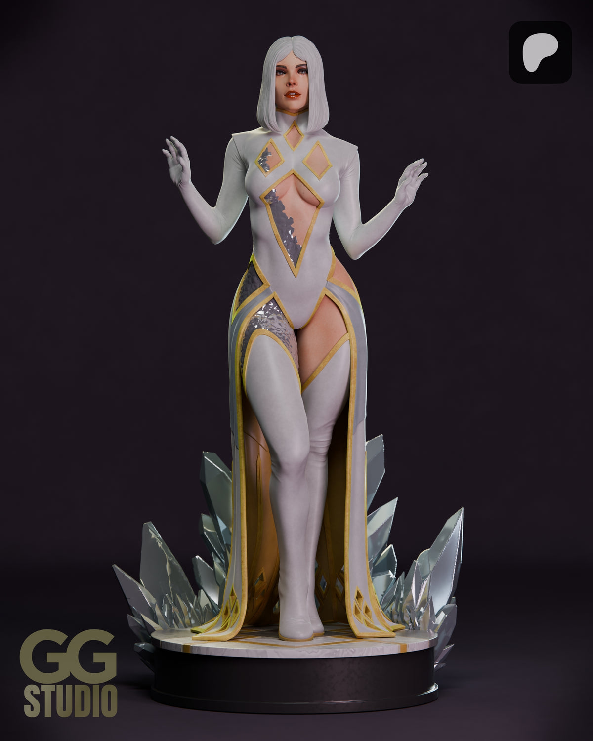 Emma Frost Hellfire Gala Resin Fan Art (Designed by GGStudio)