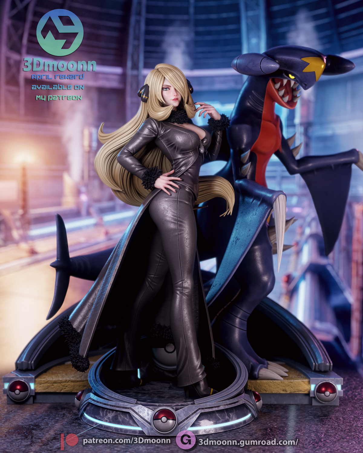 Pokemon Cynthia Resin Sculpture Fan Art - MTO (3DMoonn)