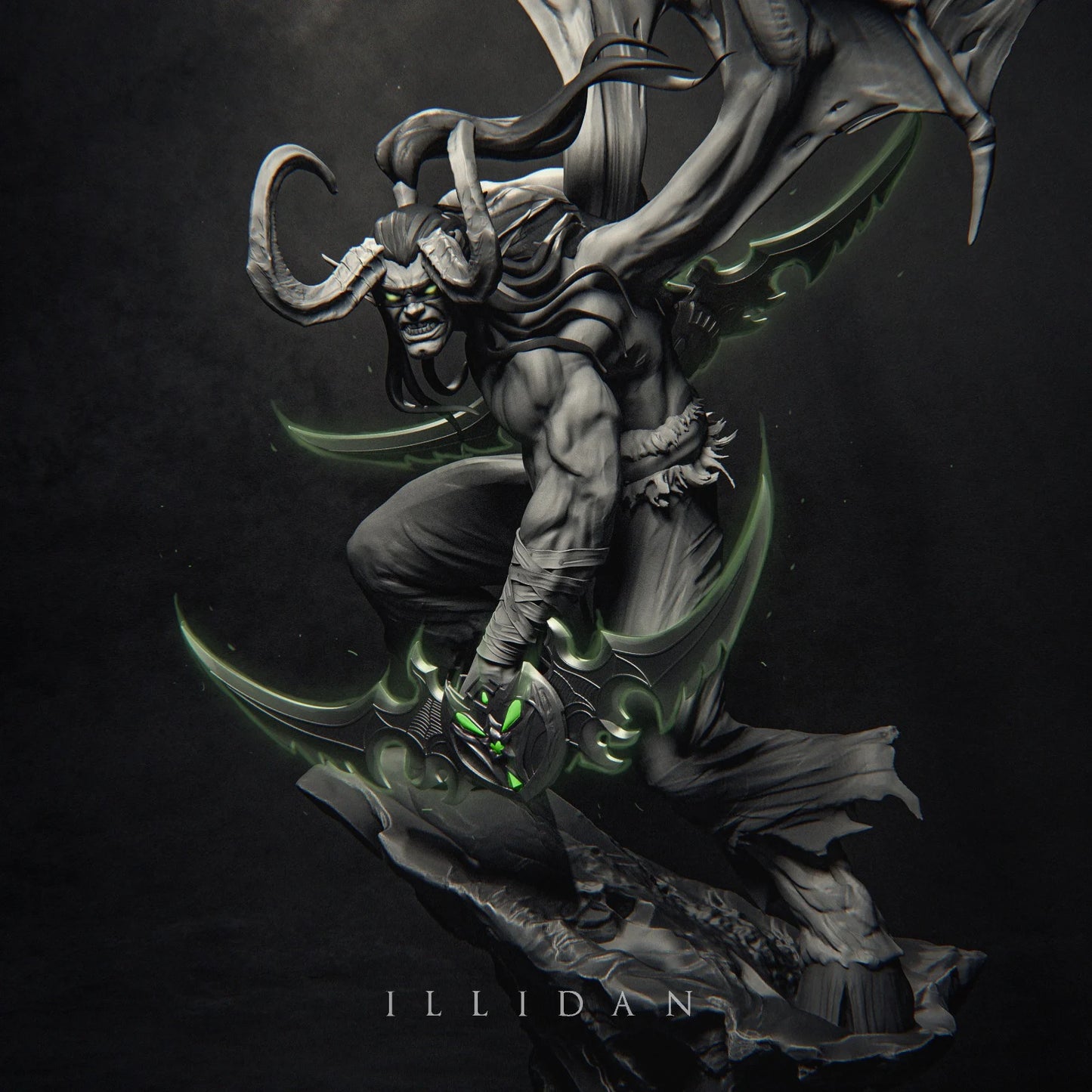 Illidan Resin Fan Art Sculpture