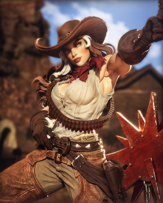 Cowgirl Rogue Resin Art (Design by CA3D)