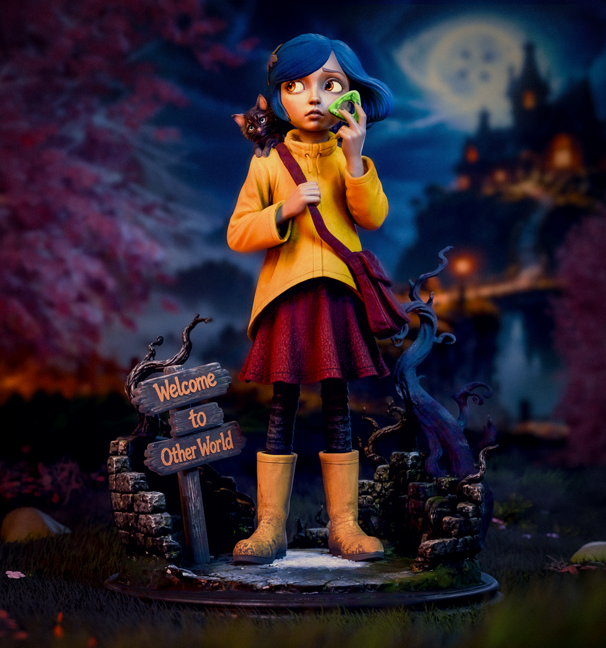 Coraline Collectible Resin Art (Design by CA3D)
