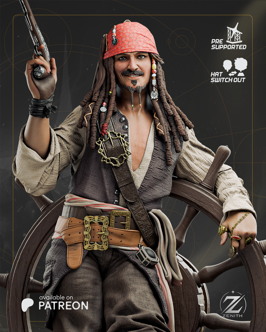 Jack Sparrow Resin Fan Art MTO (Design by Zenith)