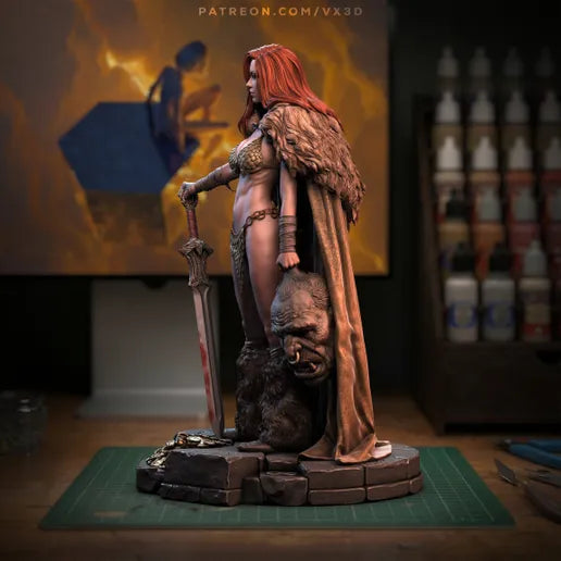 Red Sonja Resin Art (Designed by VXLabs)