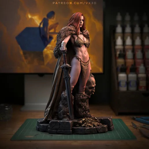 Red Sonja Resin Art (Designed by VXLabs)