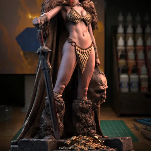 Red Sonja Resin Art (Designed by VXLabs)