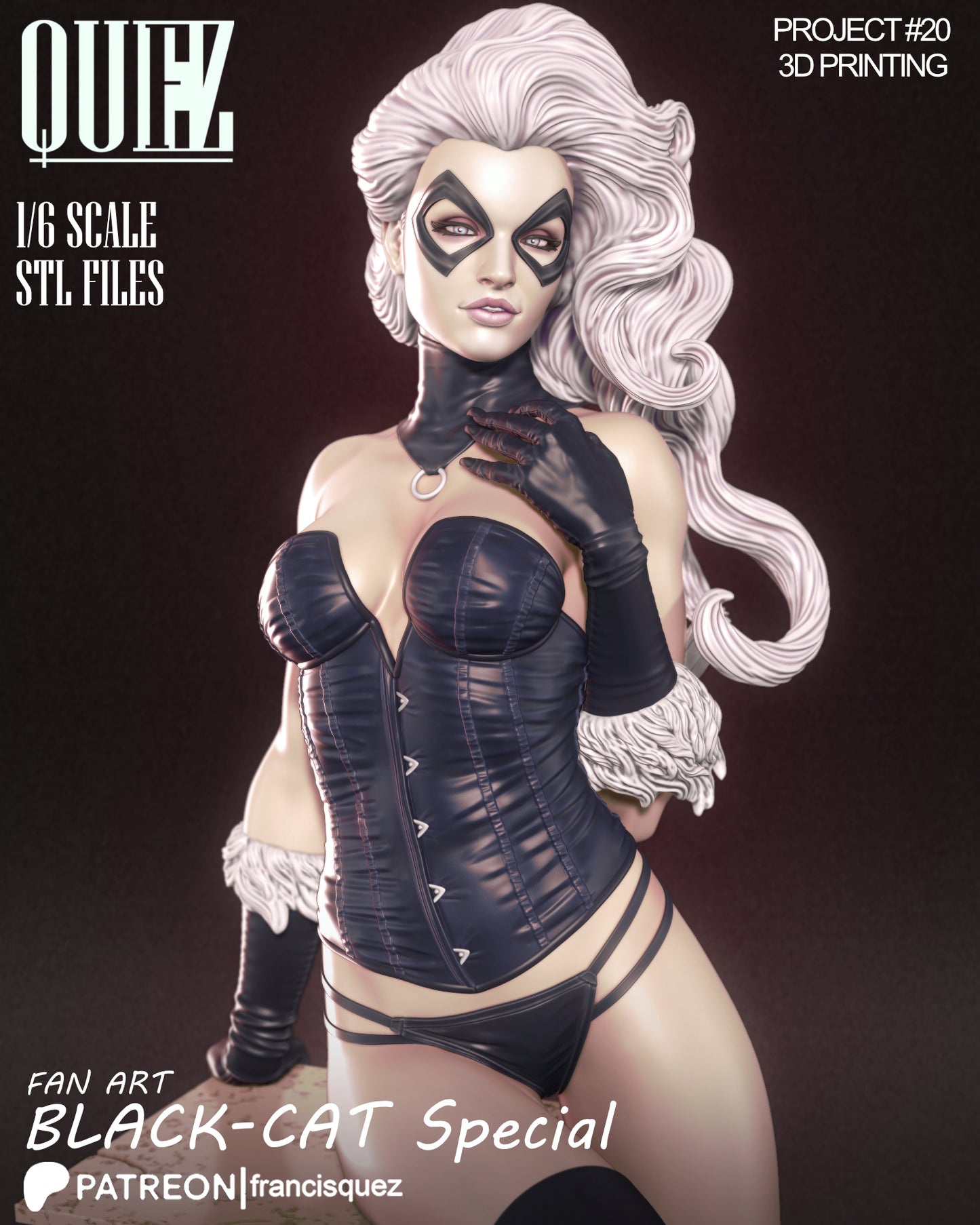 Black Cat Resin Fan Art Pro Painted - MTO (Quez)