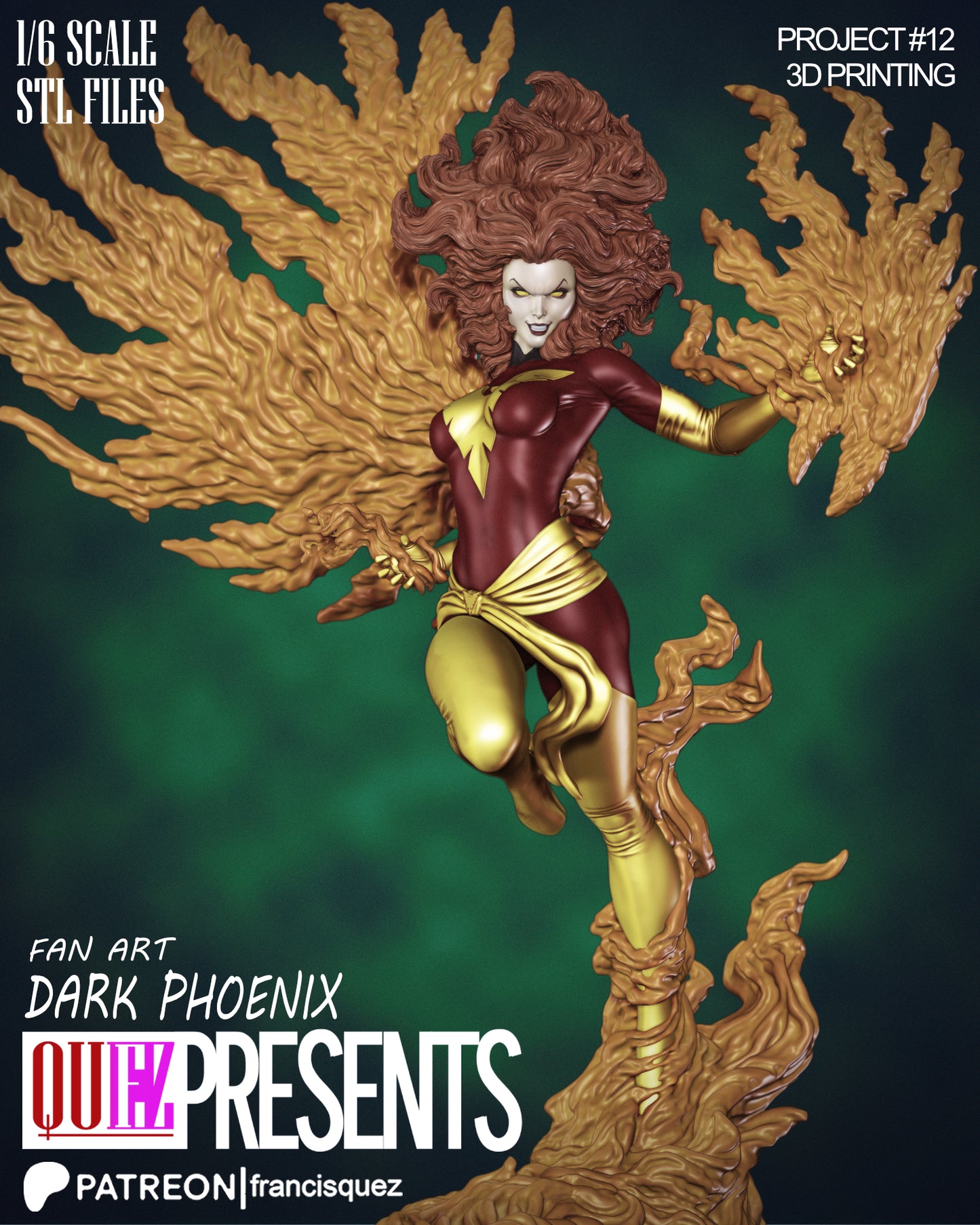 Dark Phoenix Resin Fan Art - MTO (Quez)