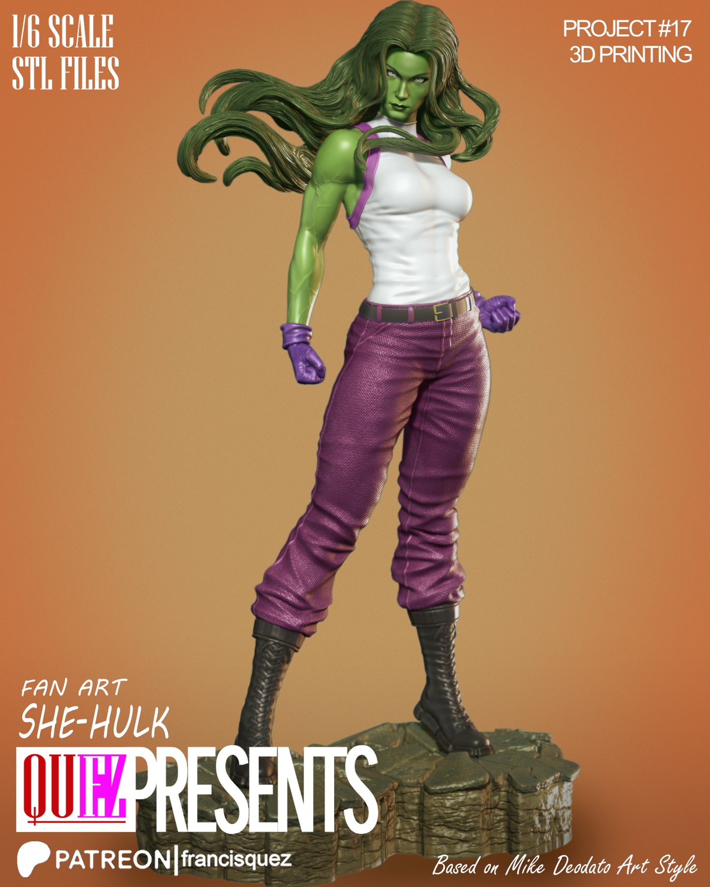 She Hulk Resin Fan Art Pro Painted - MTO (Quez)