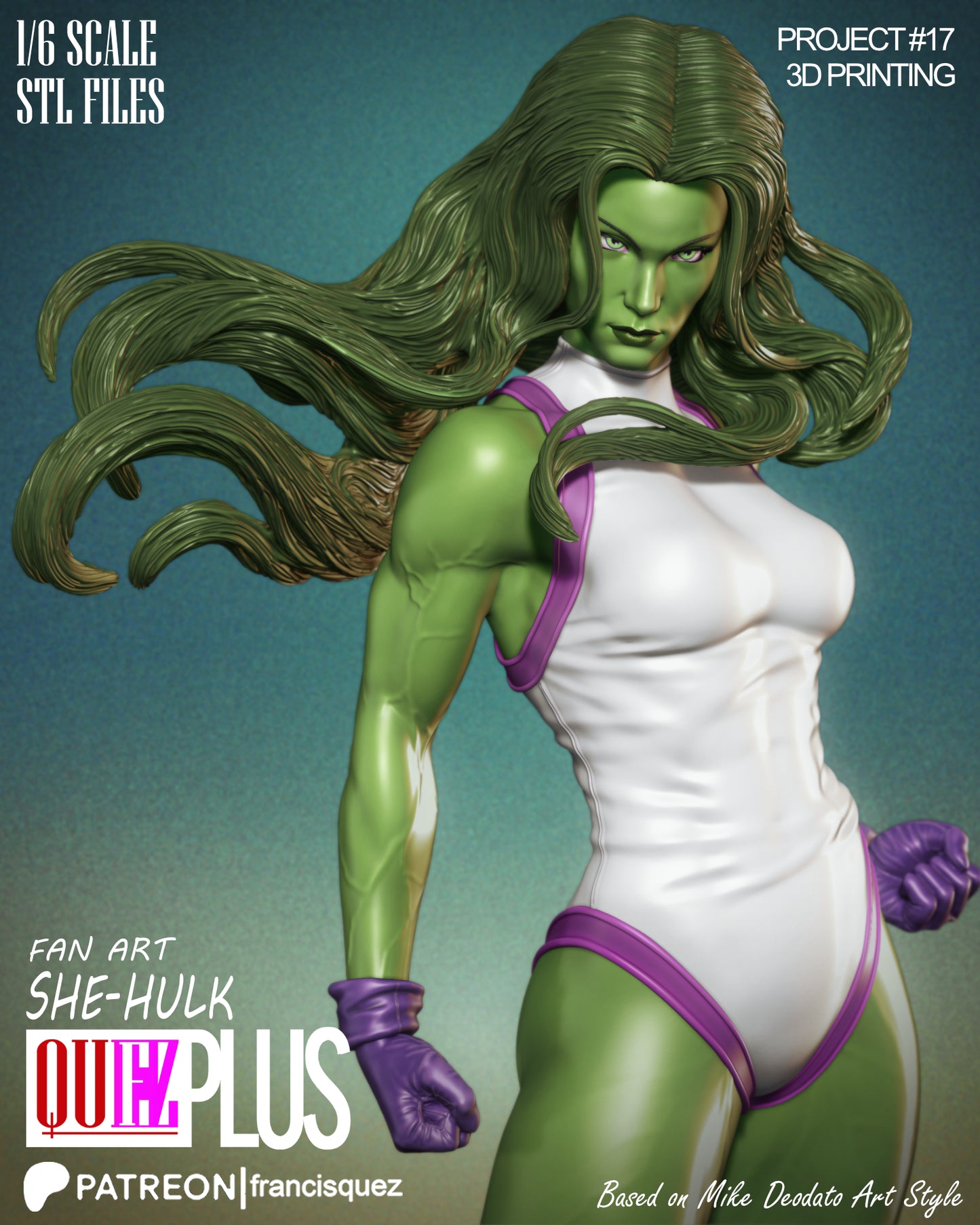 She Hulk Resin Fan Art Pro Painted - MTO (Quez)