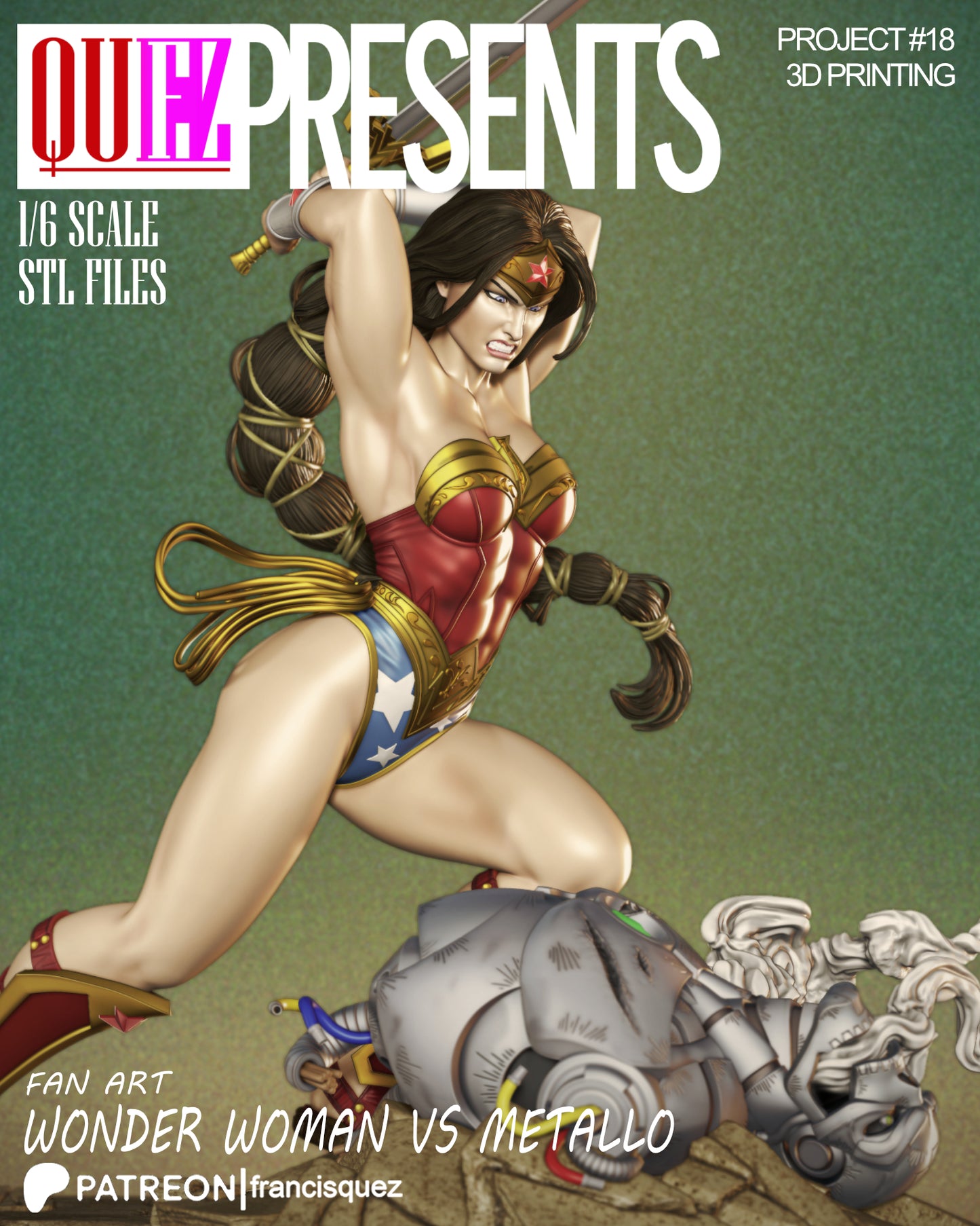 Wonder Woman Collectible Resin Fan Art Pro Painted - MTO (Quez)