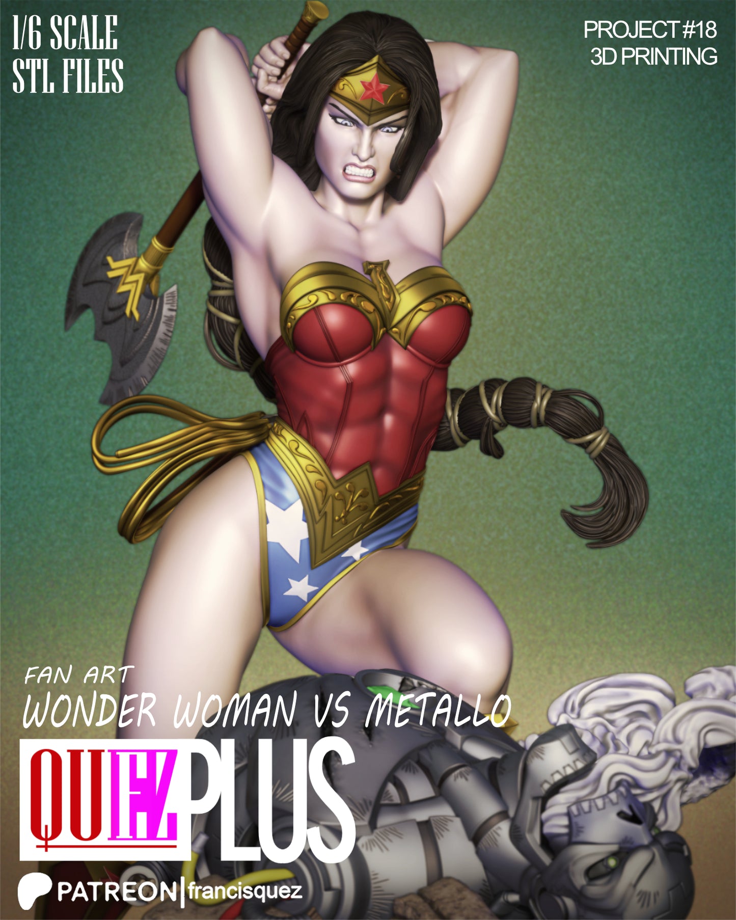 Wonder Woman Collectible Resin Fan Art Pro Painted - MTO (Quez)