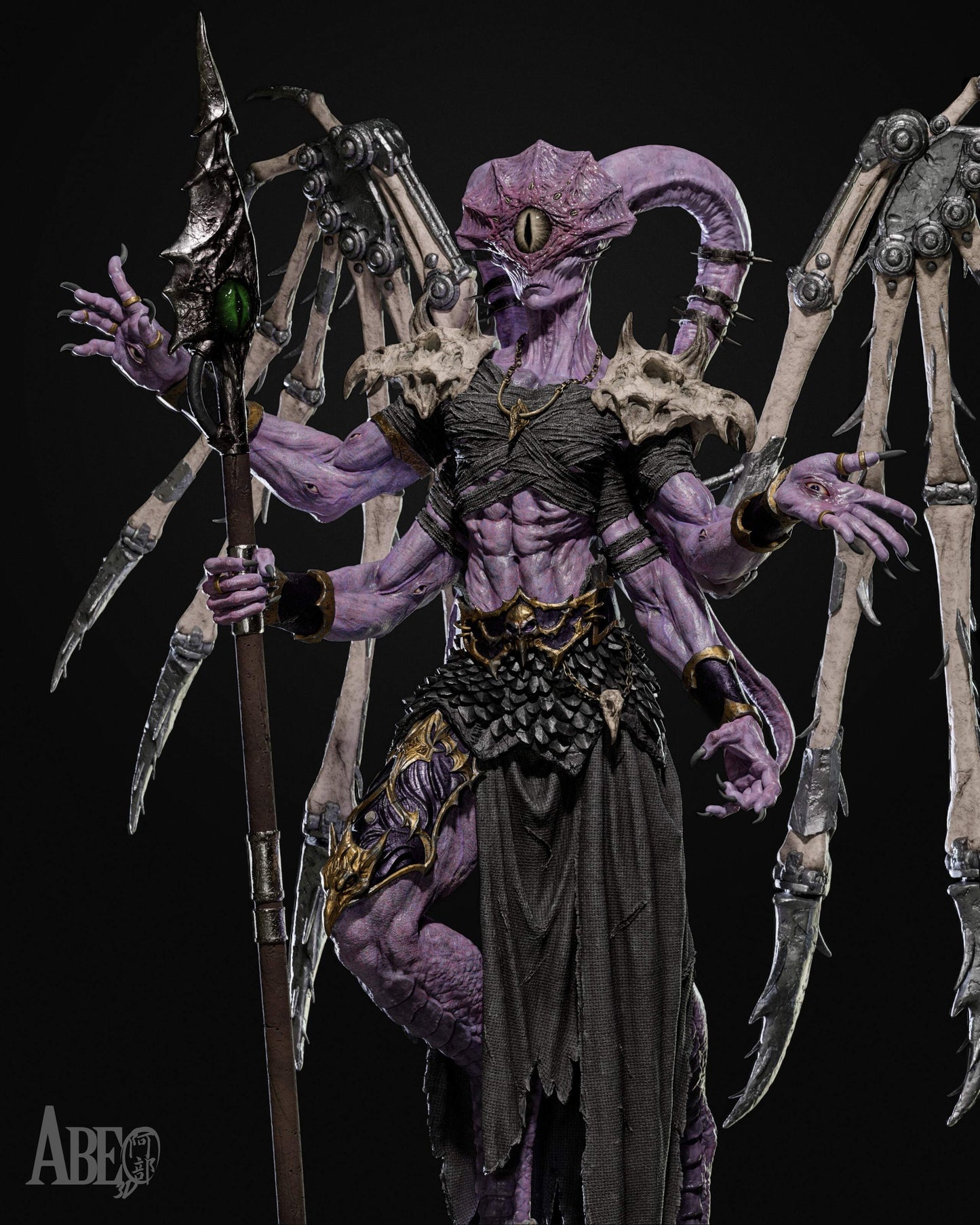 Ninefold Sorcerer Resin Art (Design by Abe3D)