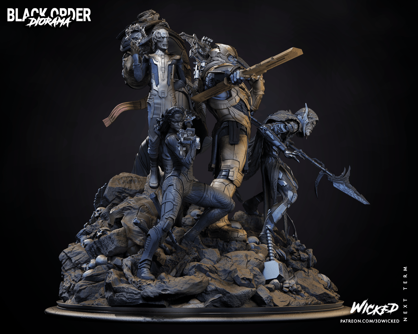 Black Order Diorama Resin Fan Art - MTO (Wicked)